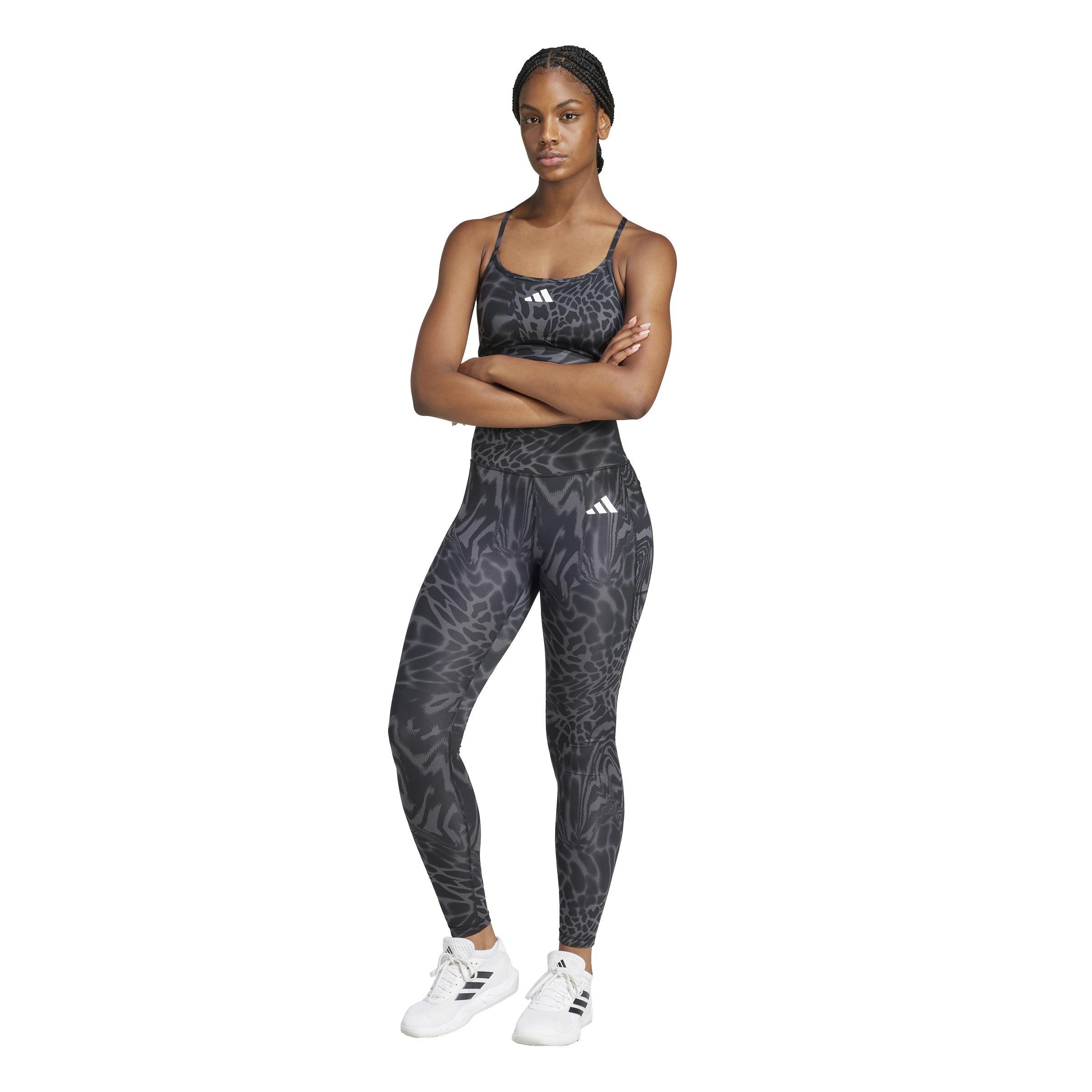 Aeroreact Training Light Support 3-Stripes Bra, Black, A701_ONE, large image number 6