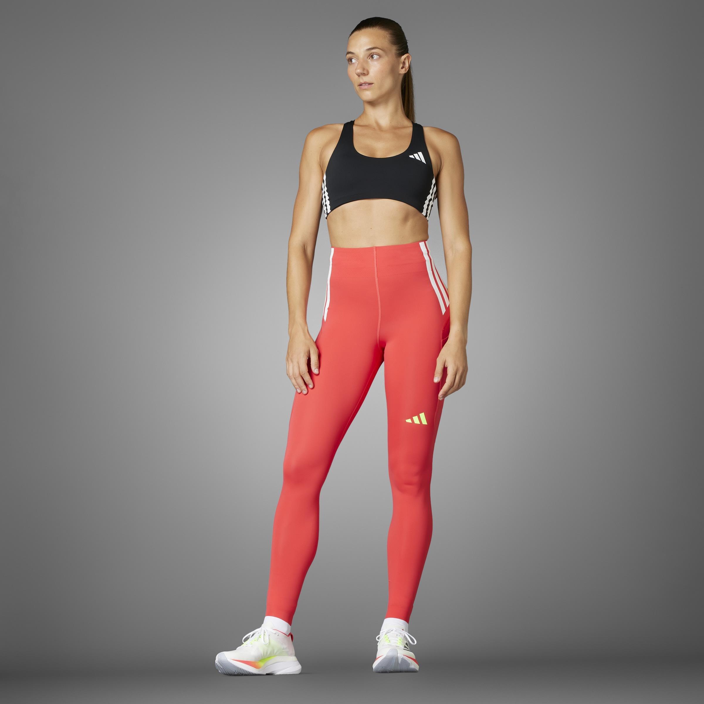 Adizero Full Length Leggings, Red, A701_ONE, large image number 10