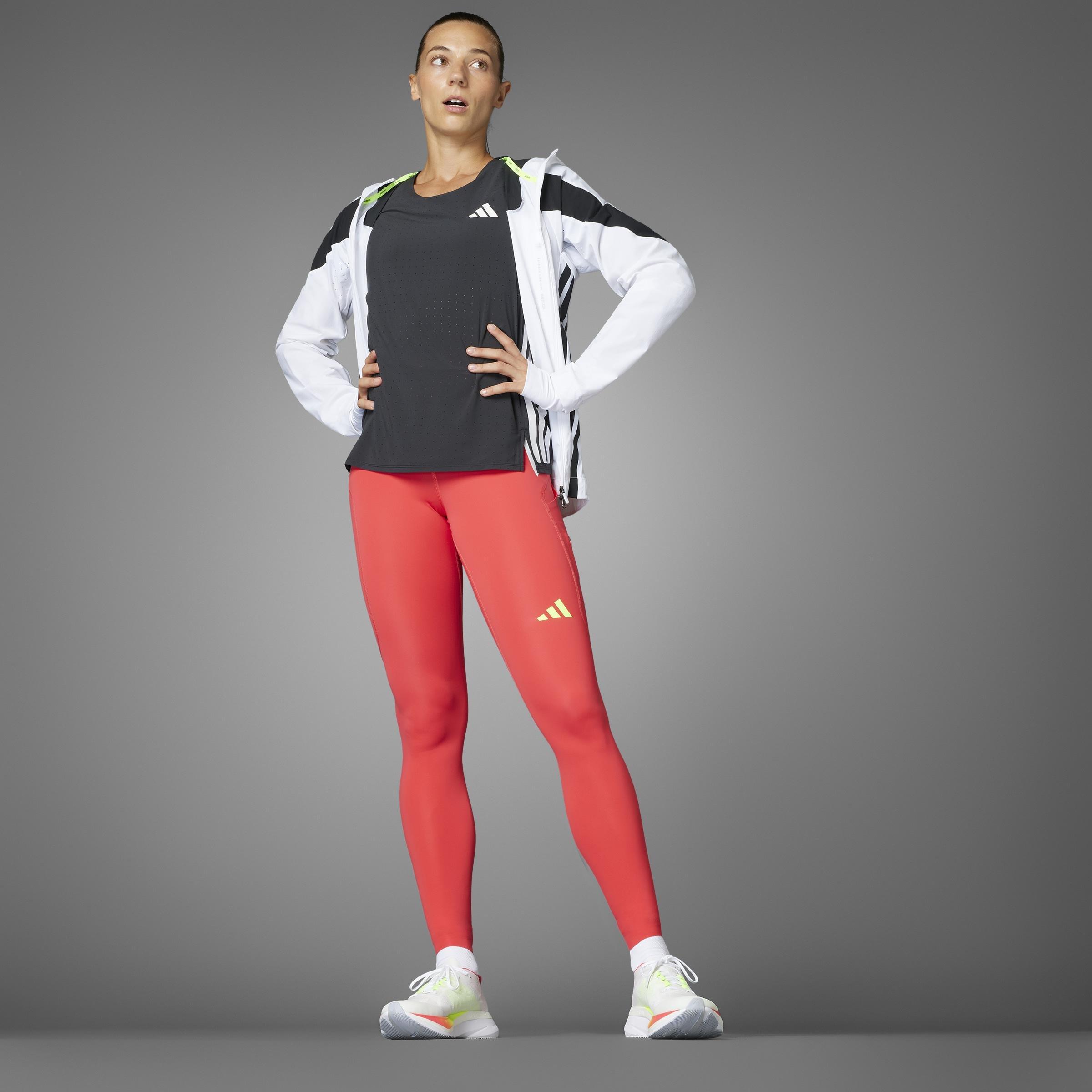 Adizero Full Length Leggings, Red, A701_ONE, large image number 14