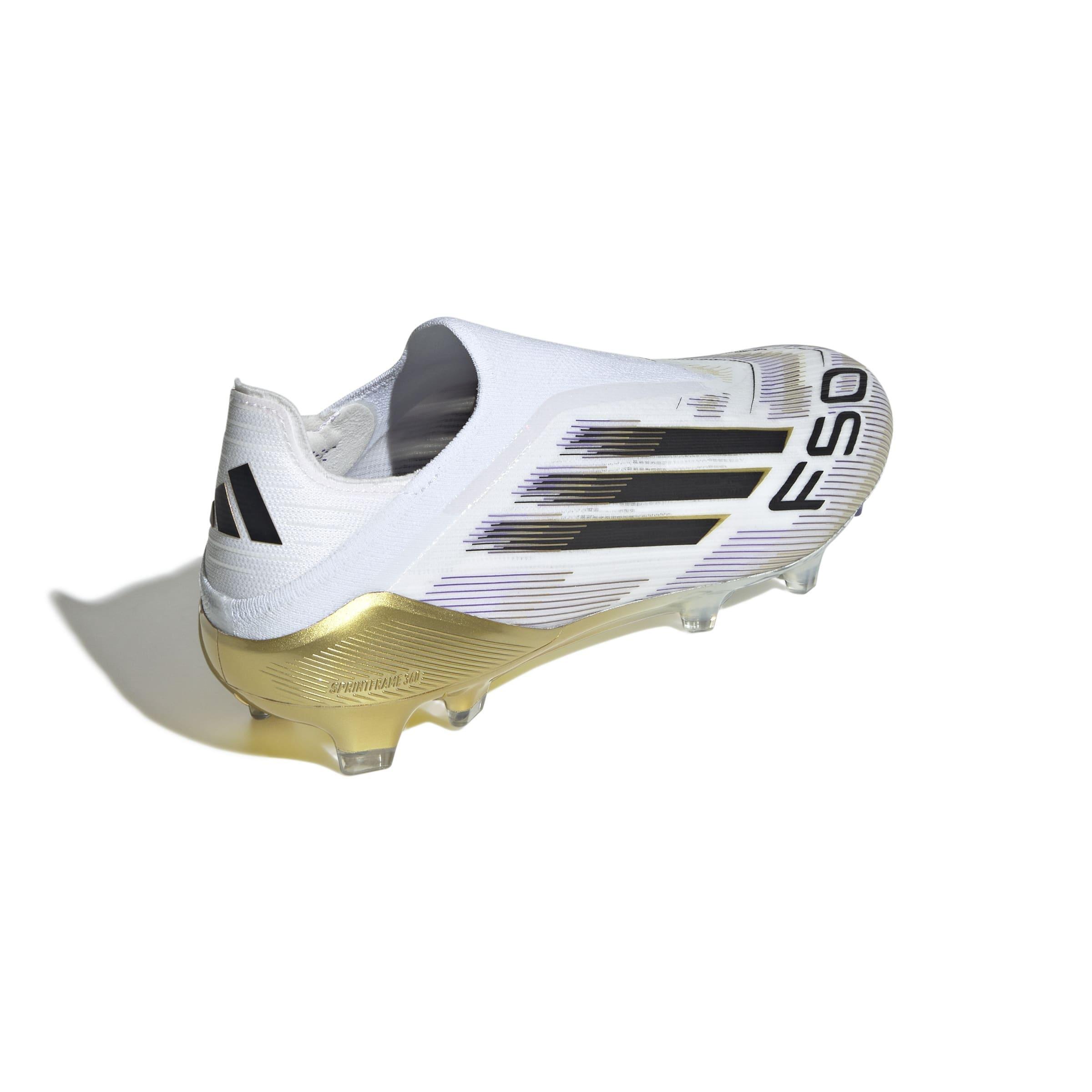 Unisex F50 Elite Laceless Firm Ground Boots, White, , large image number 3