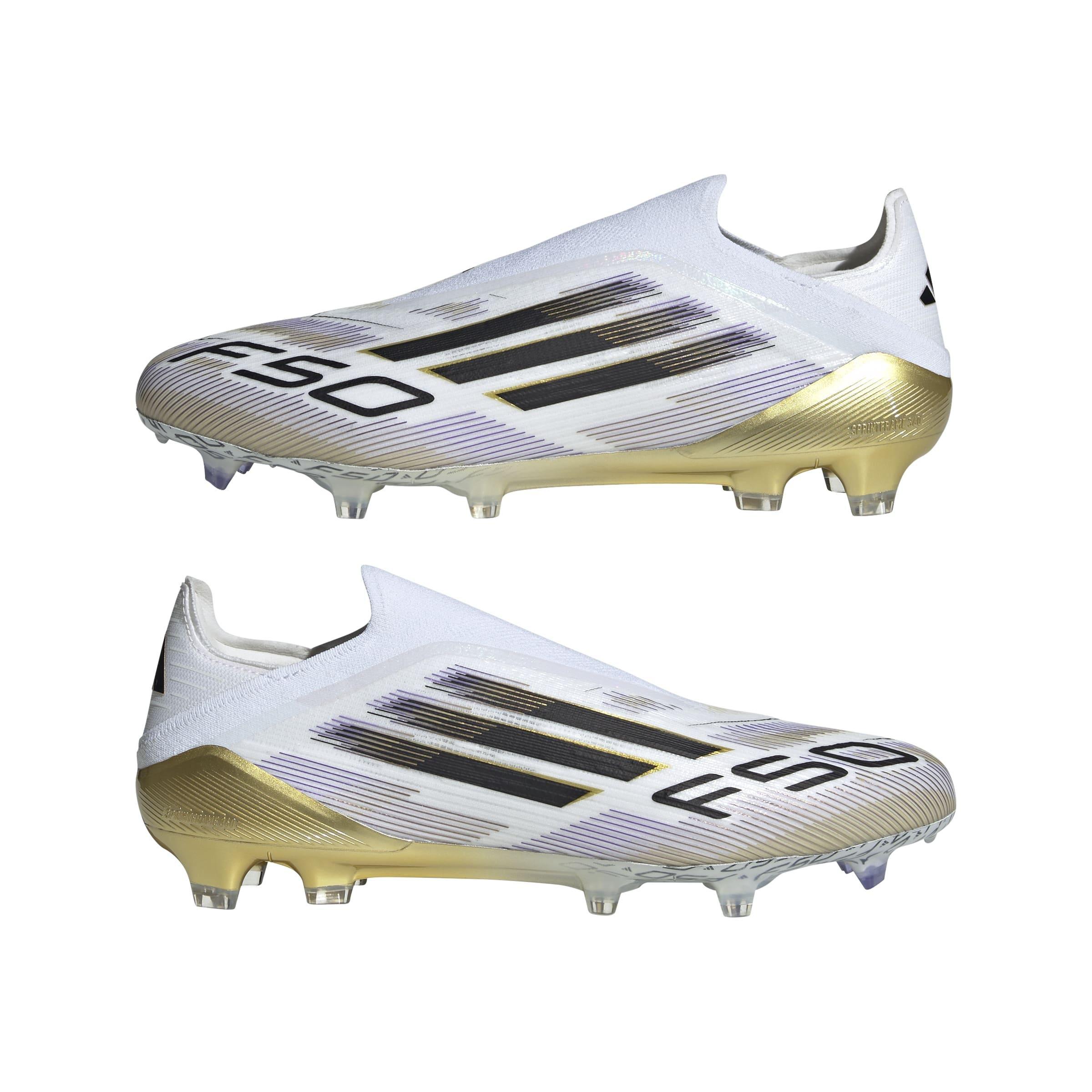 Unisex F50 Elite Laceless Firm Ground Boots, White, , large image number 6