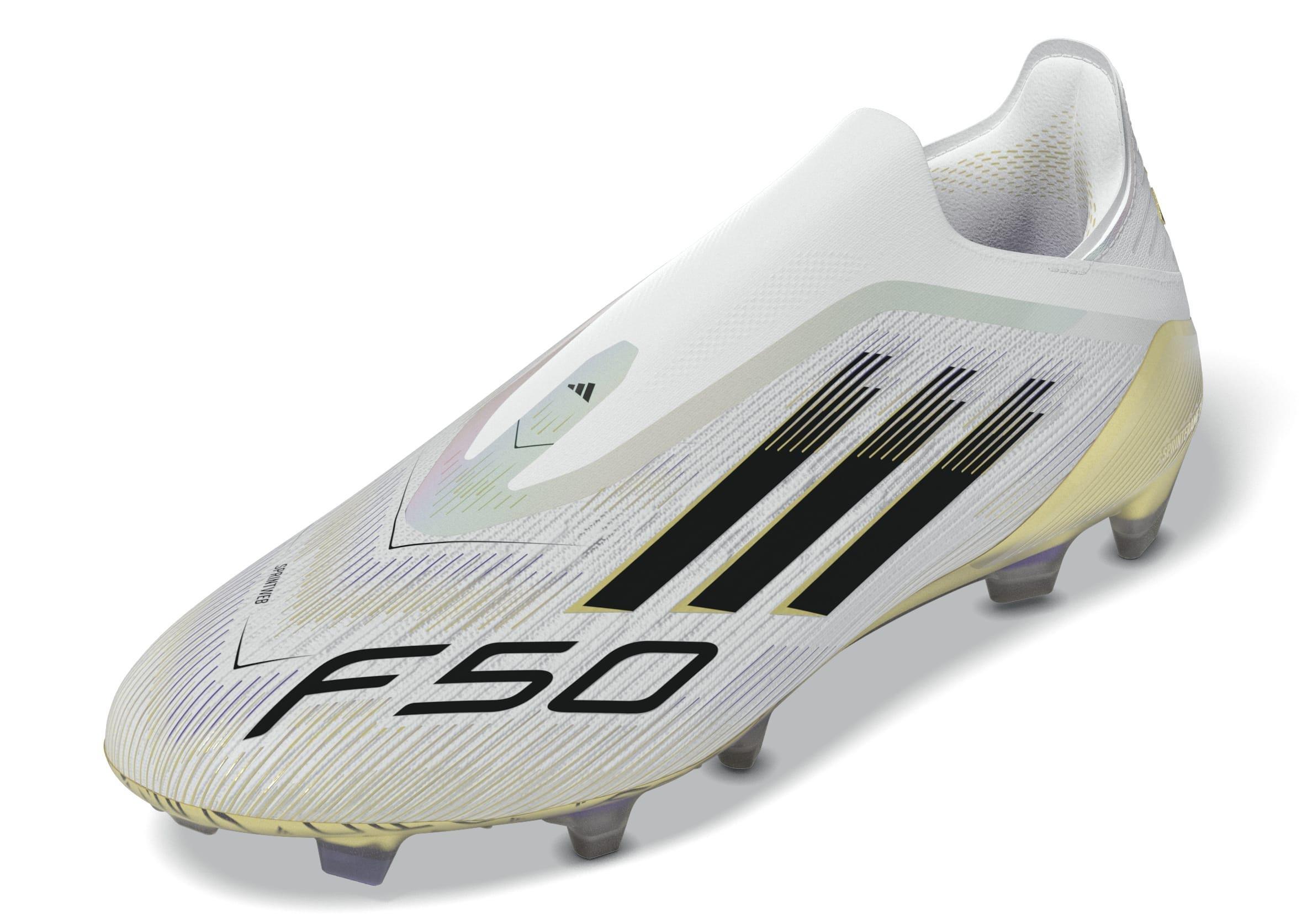 Unisex F50 Elite Laceless Firm Ground Boots, White, , large image number 9