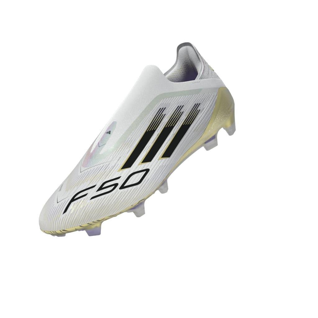 Unisex F50 Elite Laceless Firm Ground Boots, White, , large image number 14