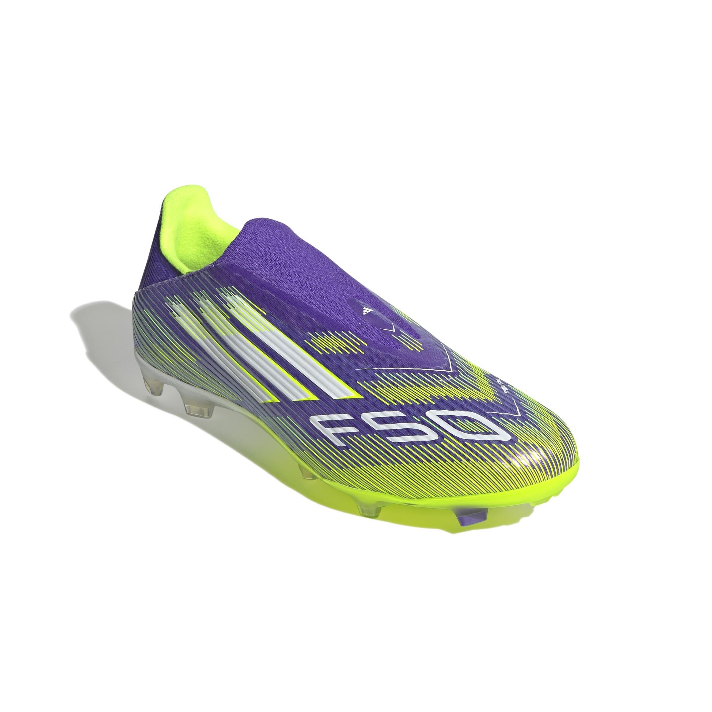 Unisex F50 League Laceless Firm/Multi-Ground Boots, Purple, , large image number 2