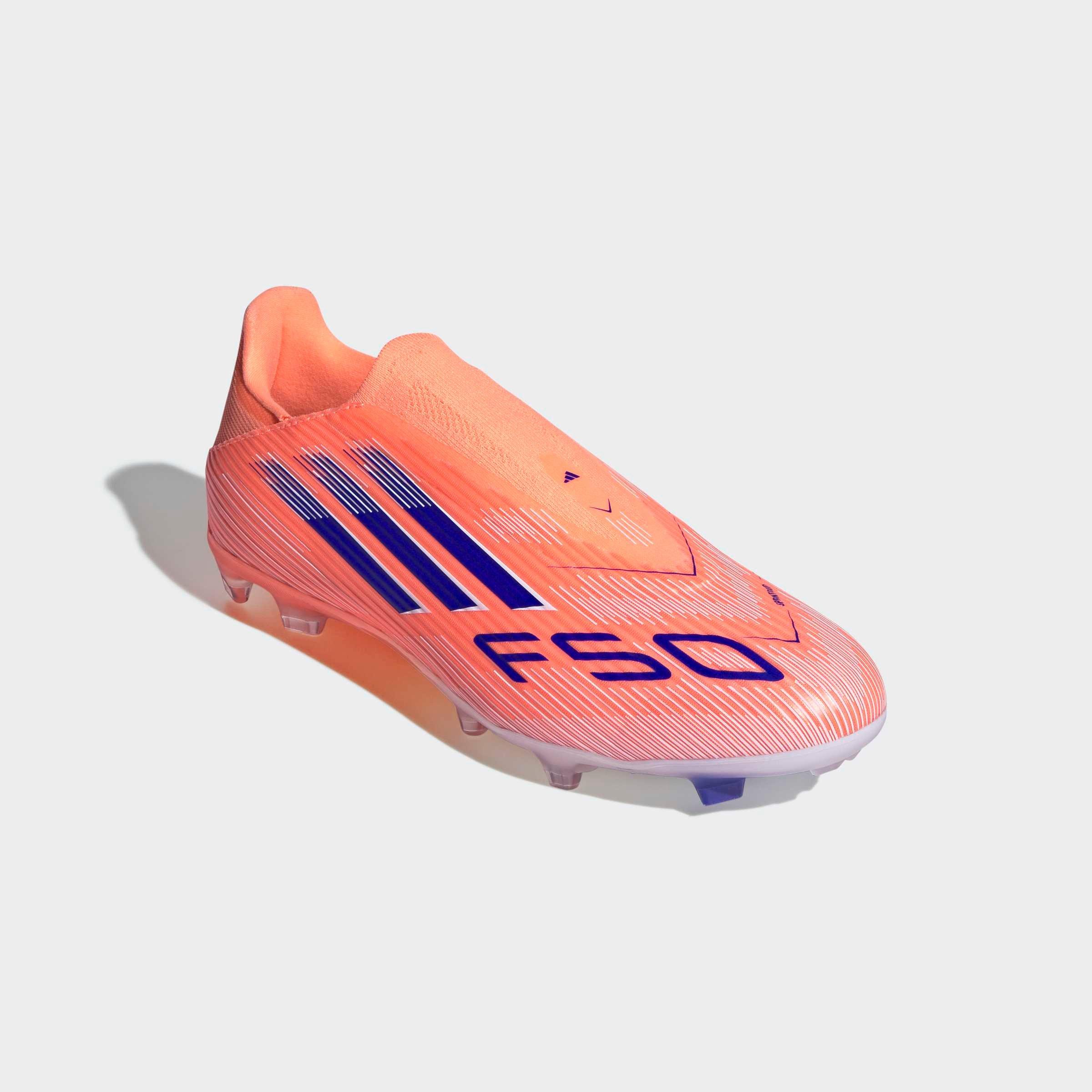 Unisex F50 League Laceless Firm/Multi-Ground Boots, Orange, A701_ONE, large image number 4