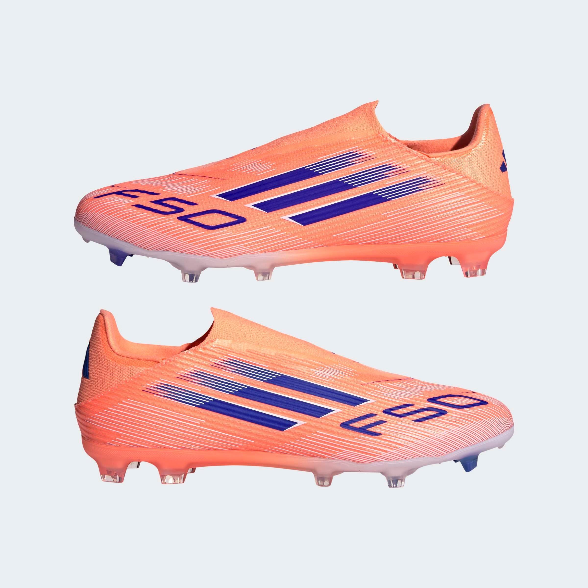 Unisex F50 League Laceless Firm/Multi-Ground Boots, Orange, A701_ONE, large image number 8