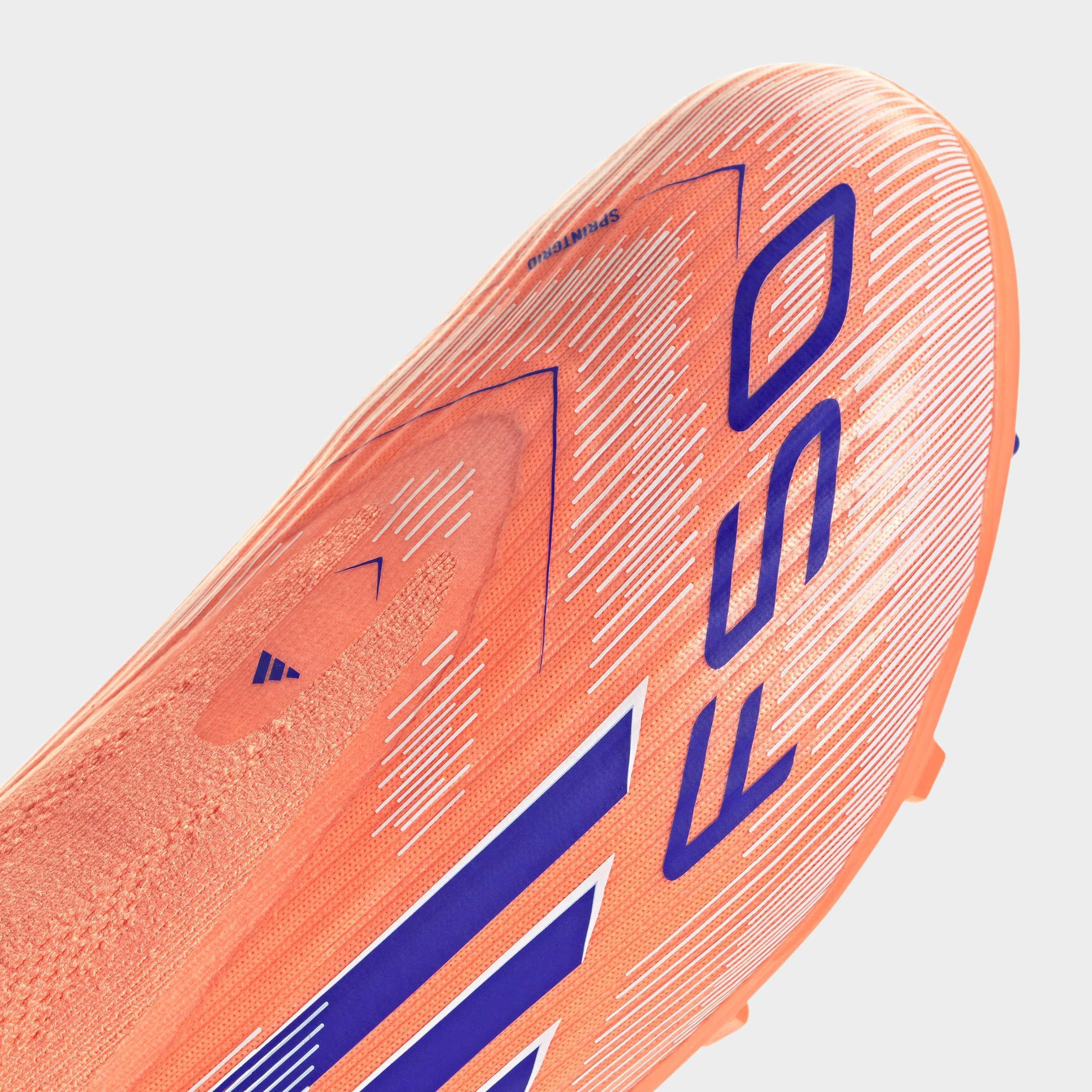 Kids Unisex F50 League Laceless Firm/Multi-Ground Boots, Orange, A701_ONE, large image number 4