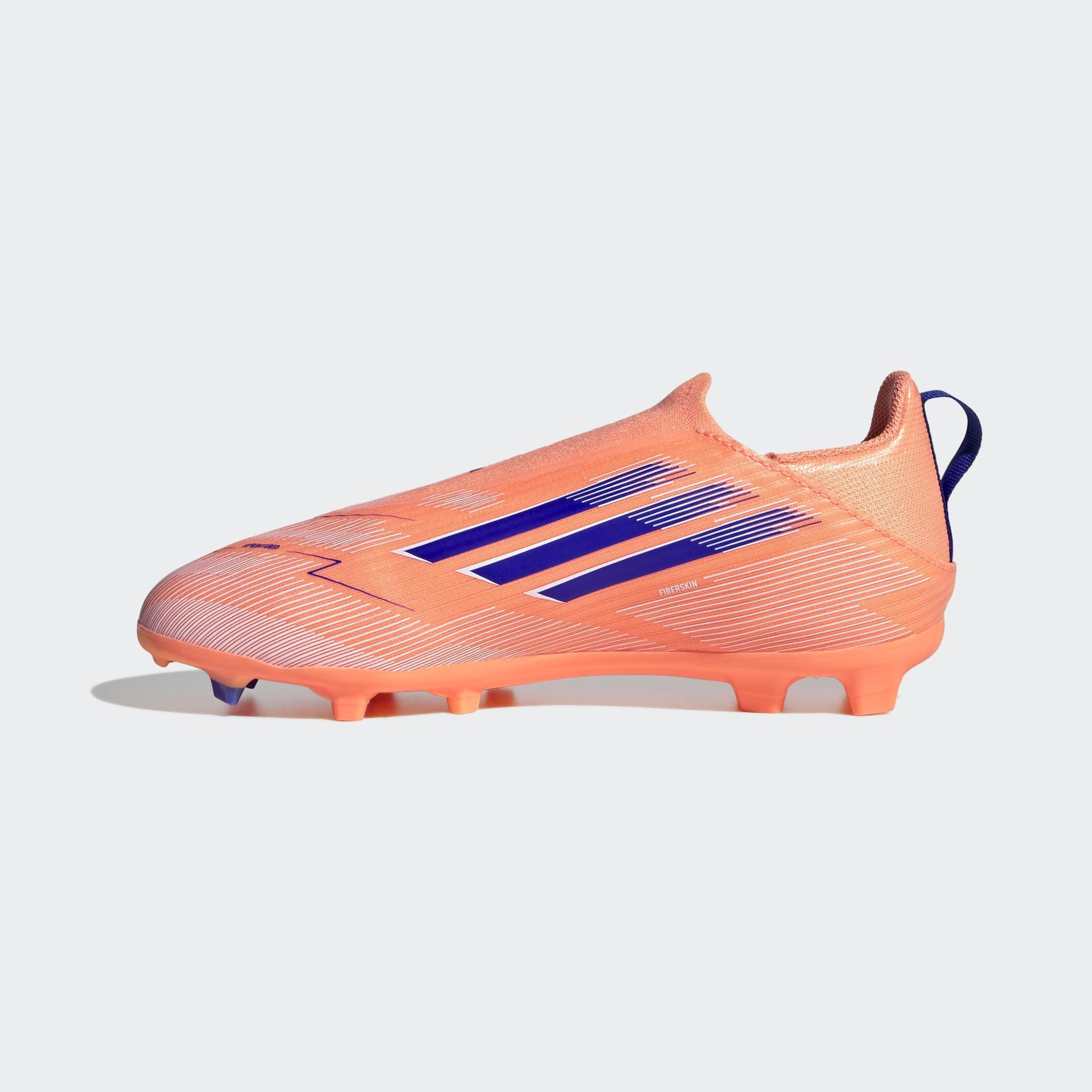 Kids Unisex F50 League Laceless Firm/Multi-Ground Boots, Orange, A701_ONE, large image number 5