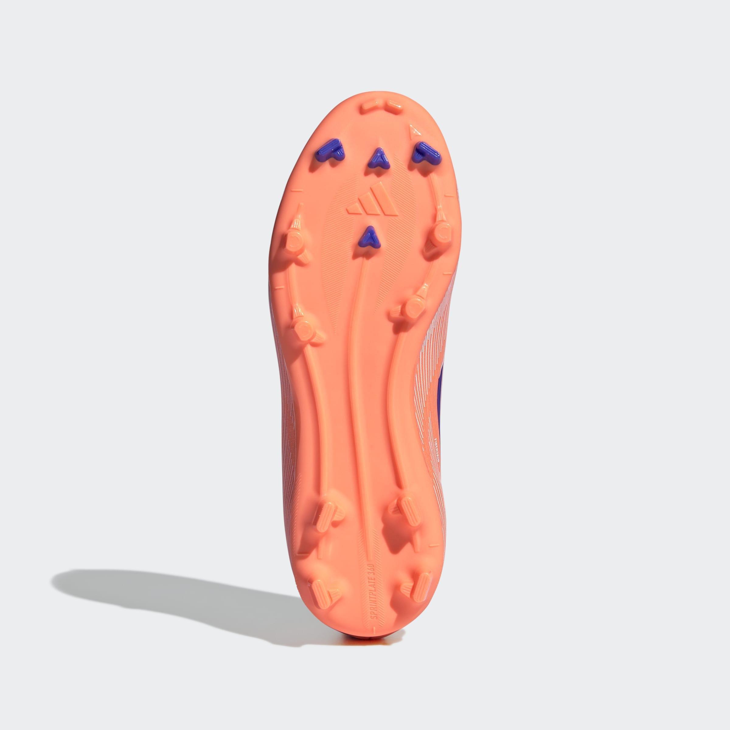 Kids Unisex F50 League Laceless Firm/Multi-Ground Boots, Orange, A701_ONE, large image number 8