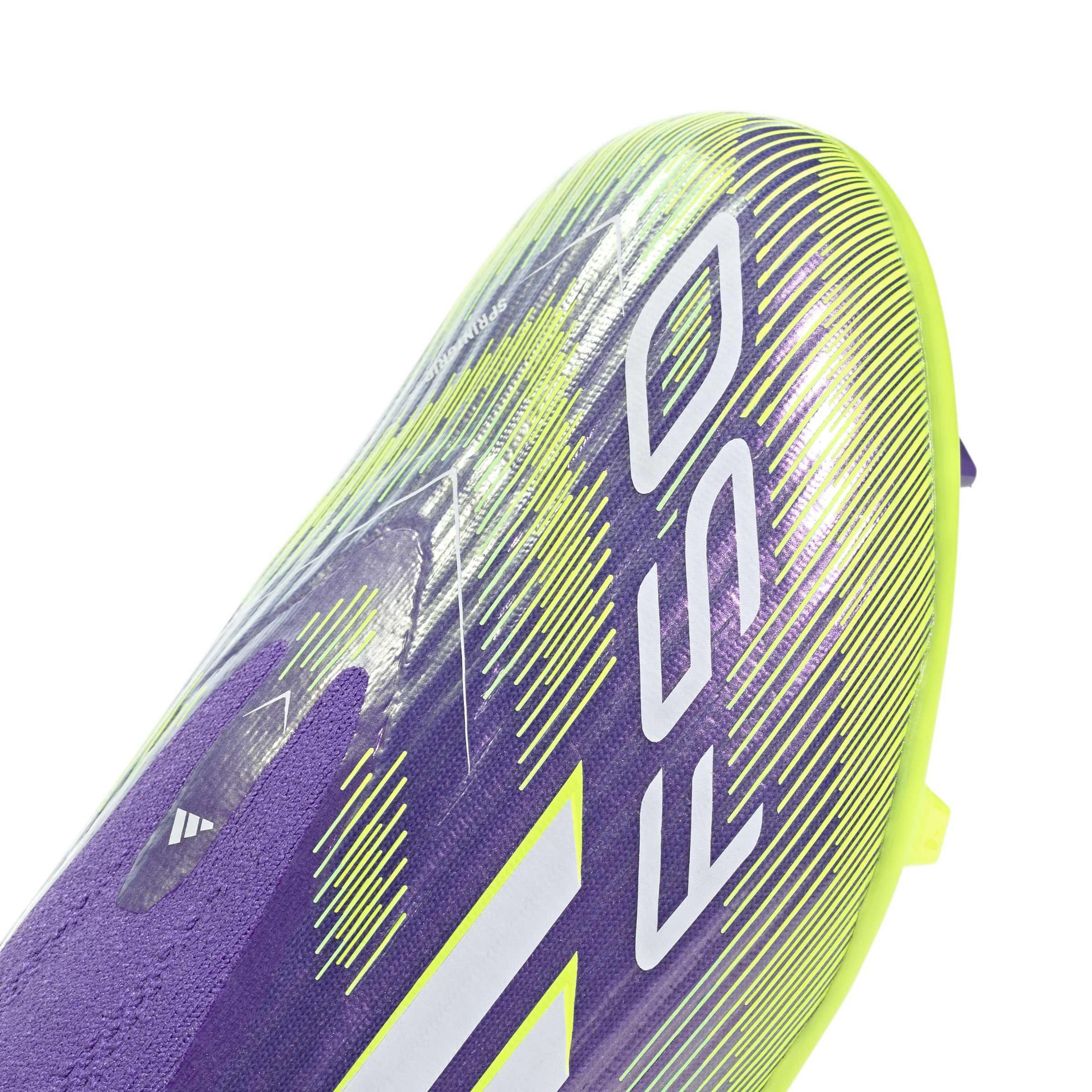 Kids Unisex F50 League Laceless Firm/Multi-Ground Boots, Purple, , large image number 5