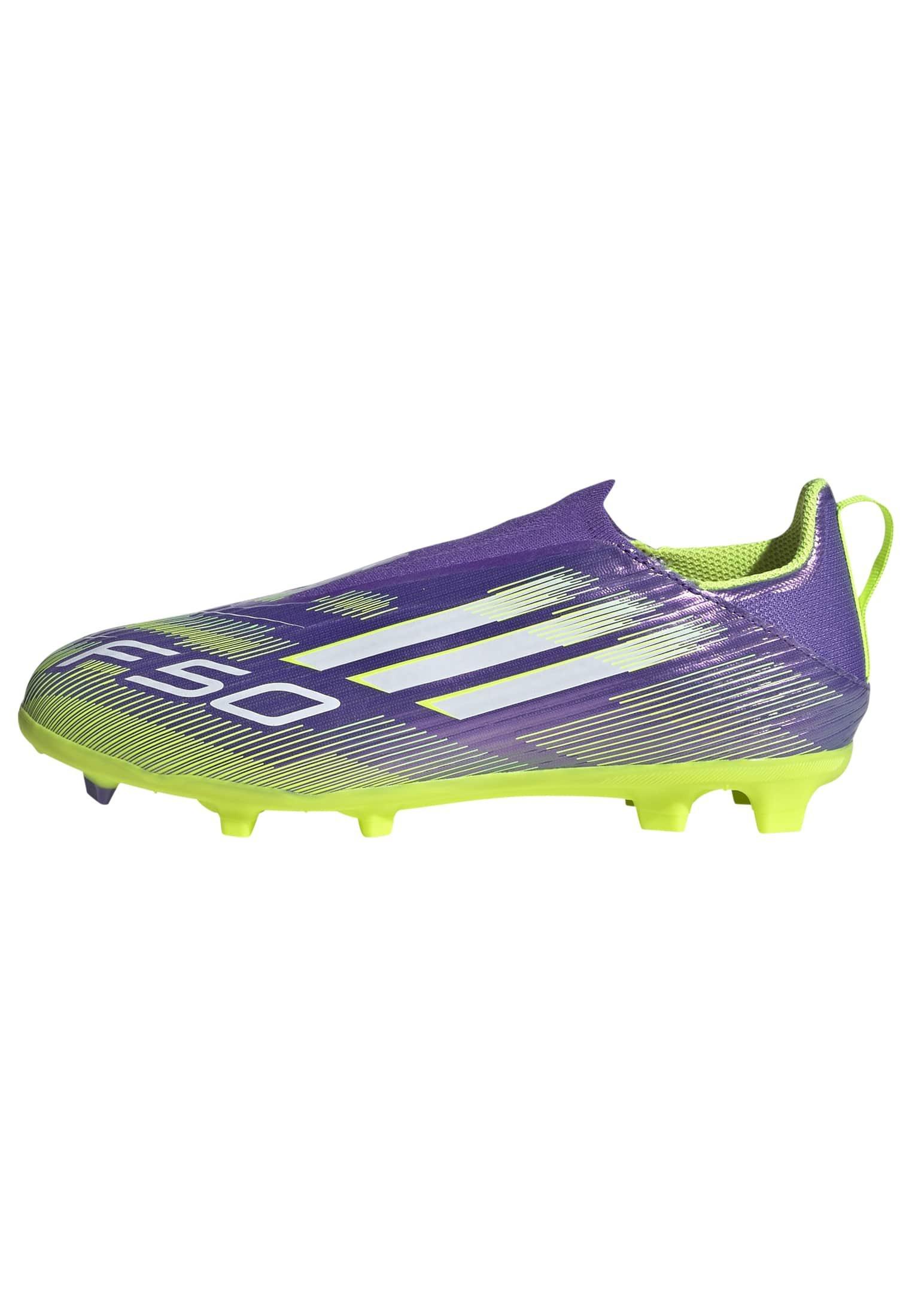 Kids Unisex F50 League Laceless Firm/Multi-Ground Boots, Purple, , large image number 10