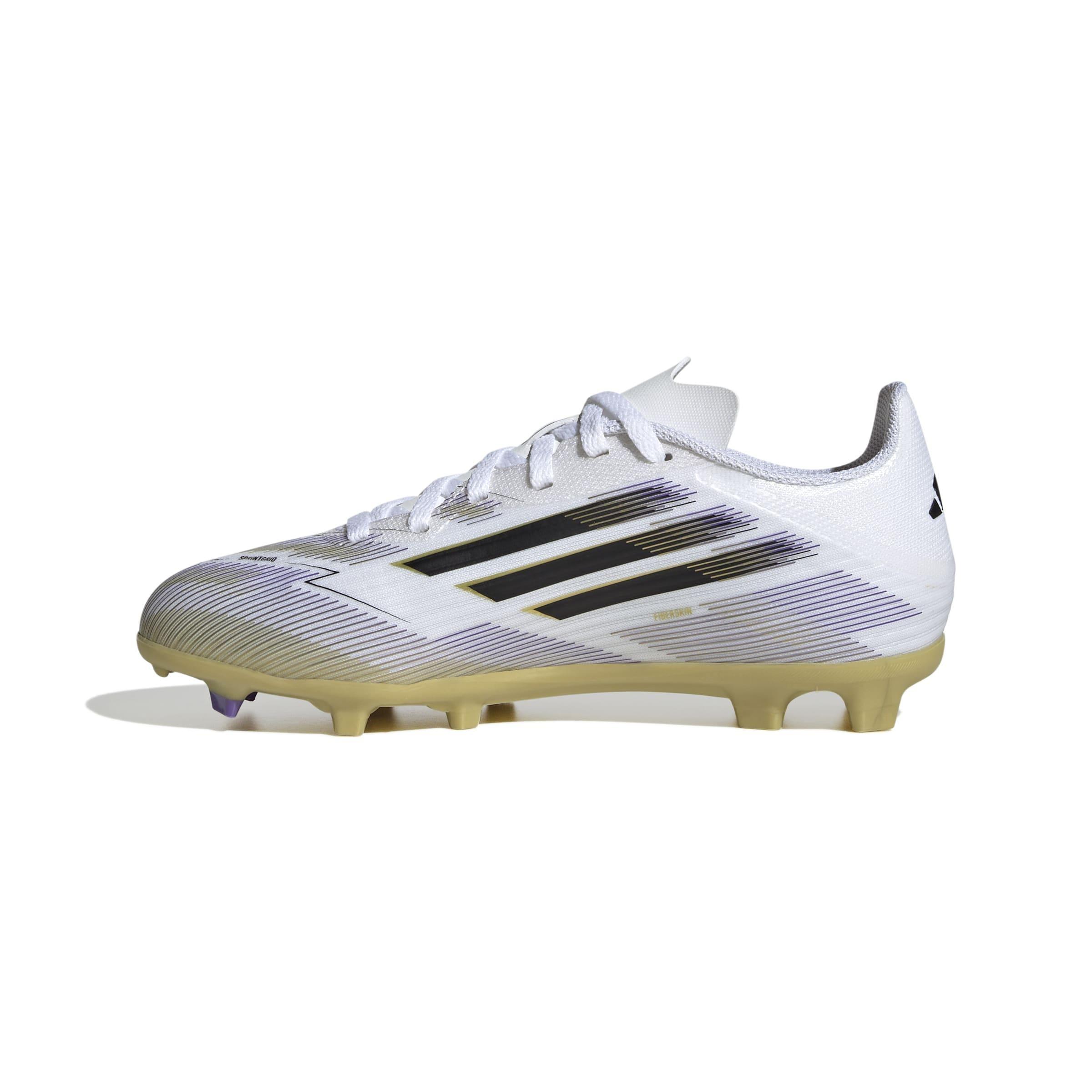 Kids Unisex F50 League Firm/Multi-Ground Boots, White, , large image number 14