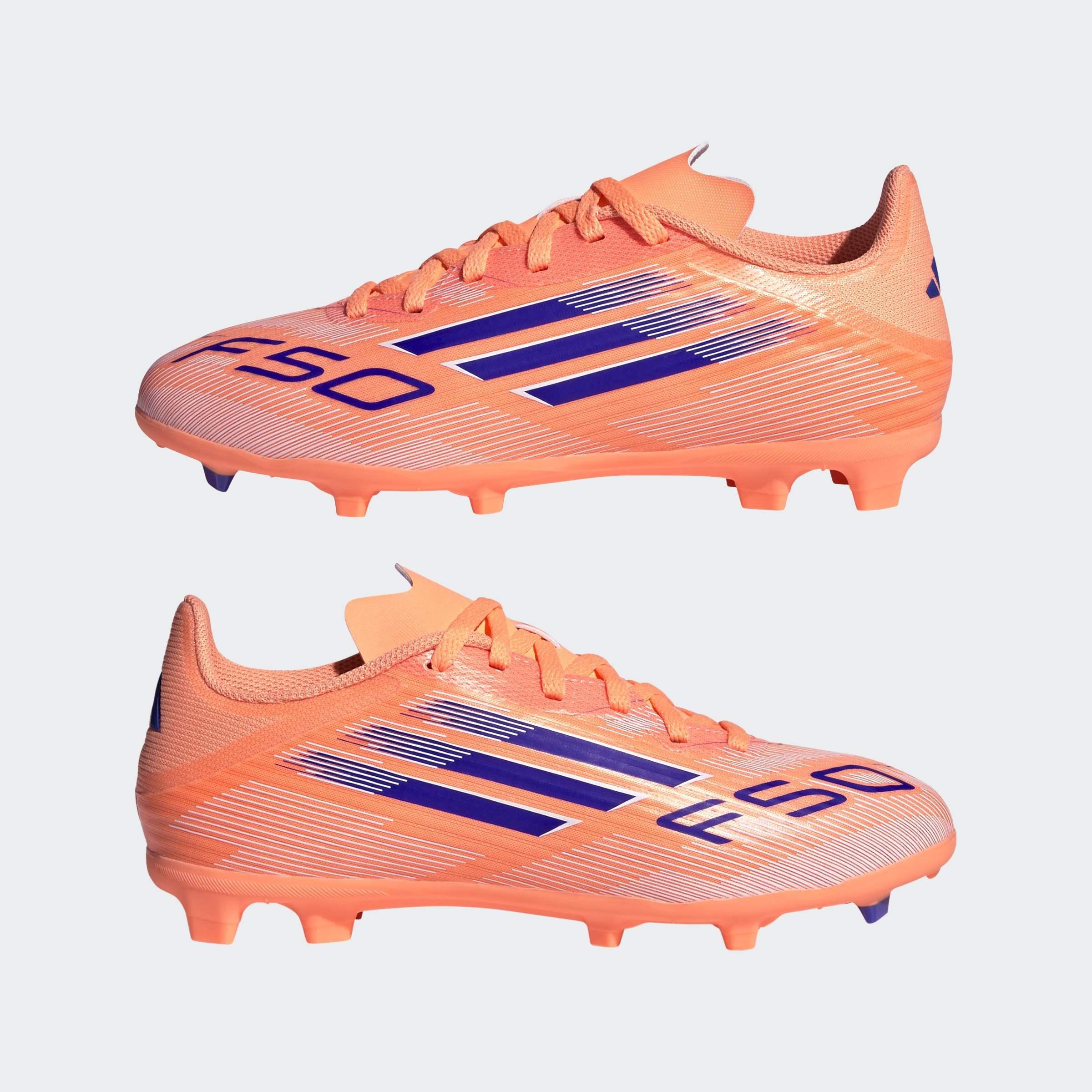 Kids Unisex F50 League Firm/Multi-Ground Boots, Orange, A701_ONE, large image number 7