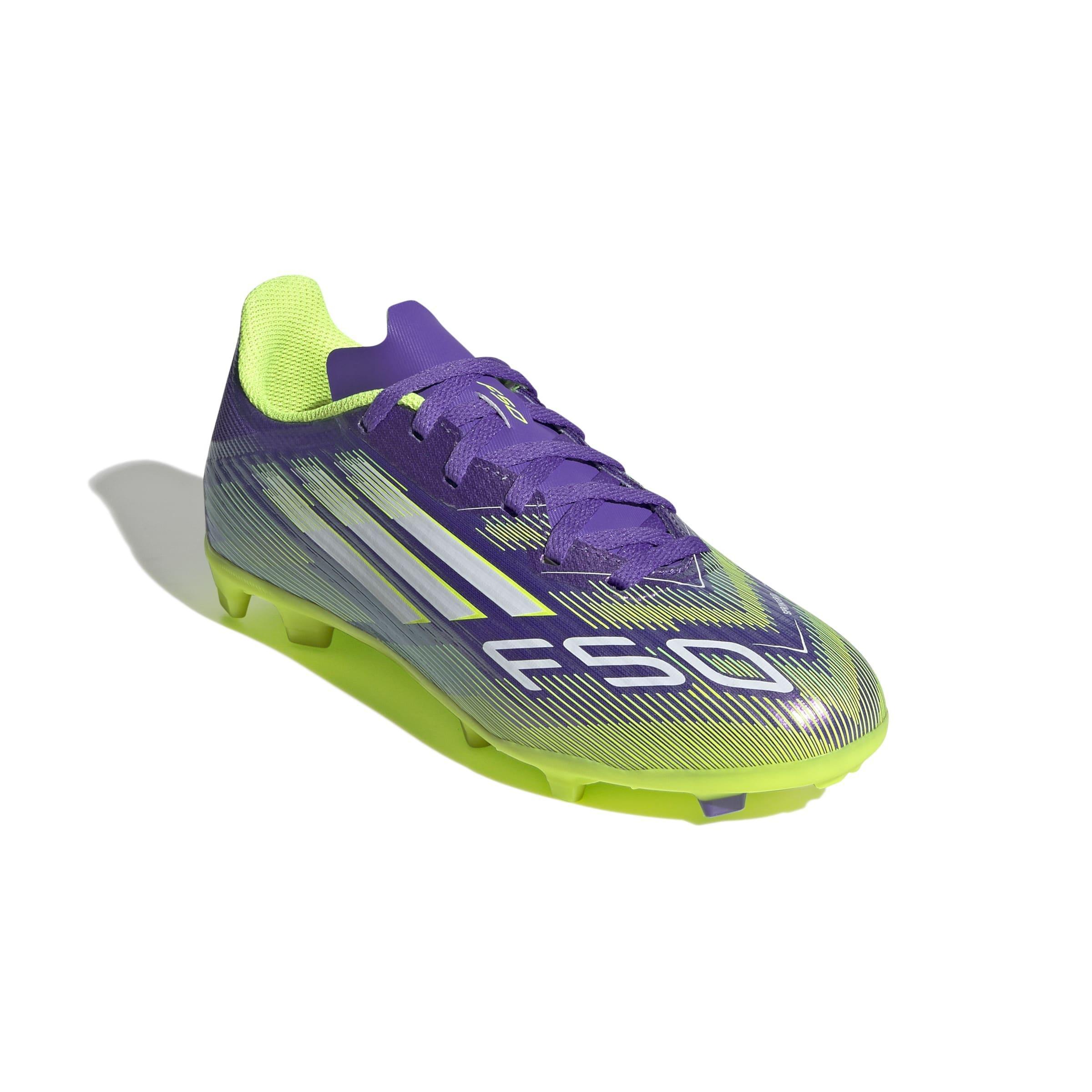Kids Unisex F50 League Firm/Multi-Ground Boots, Purple, , large image number 2