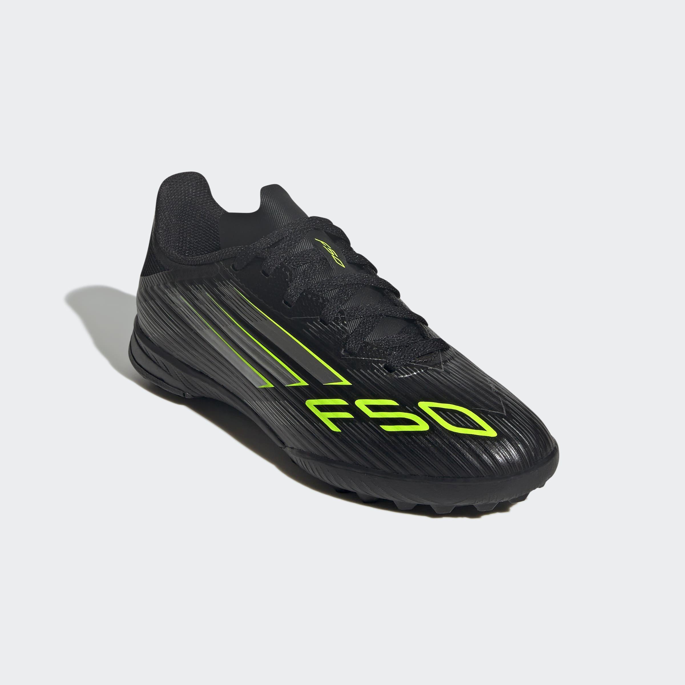 Kids Unisex F50 League Turf Boots, Black, A701_ONE, large image number 2