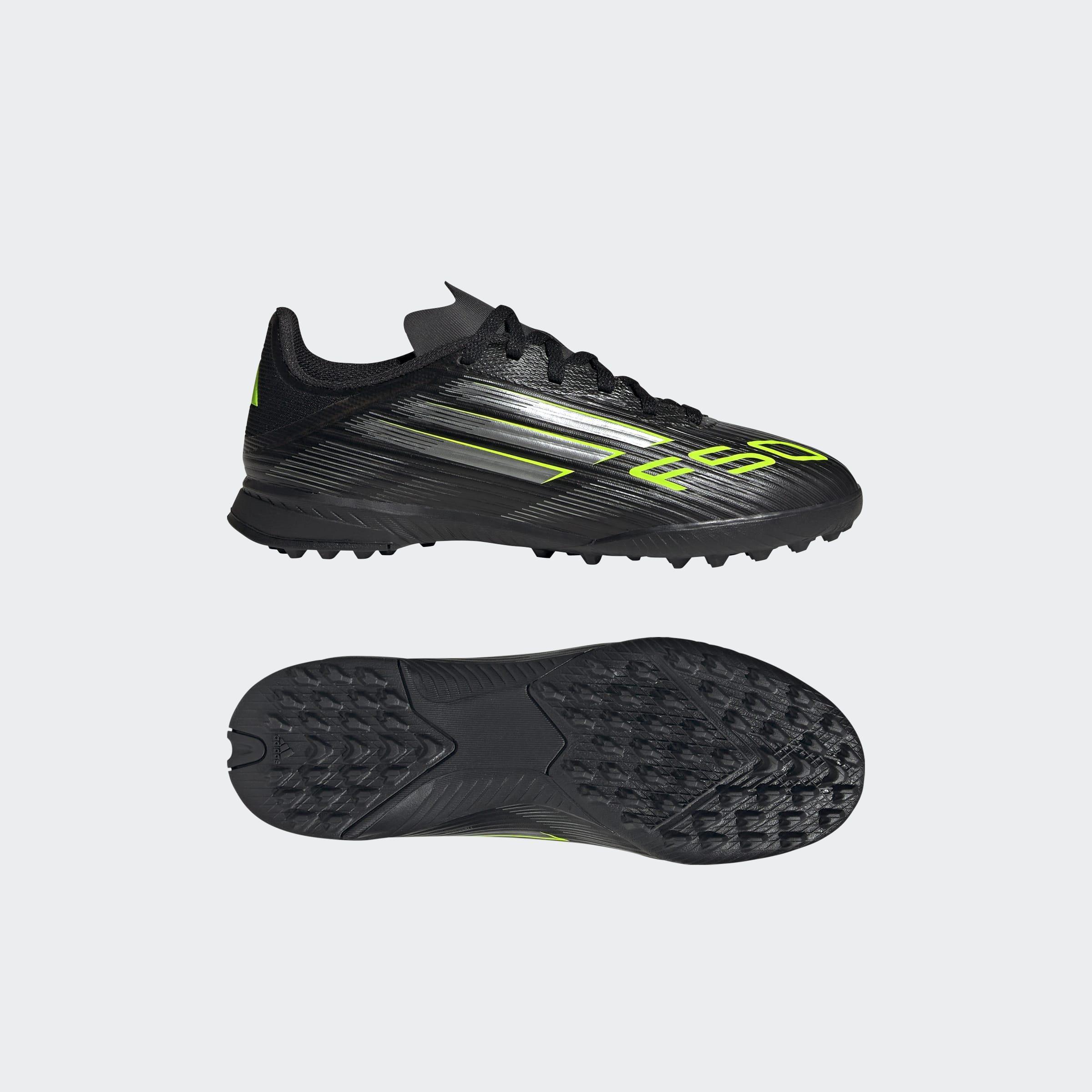 Kids Unisex F50 League Turf Boots, Black, A701_ONE, large image number 6