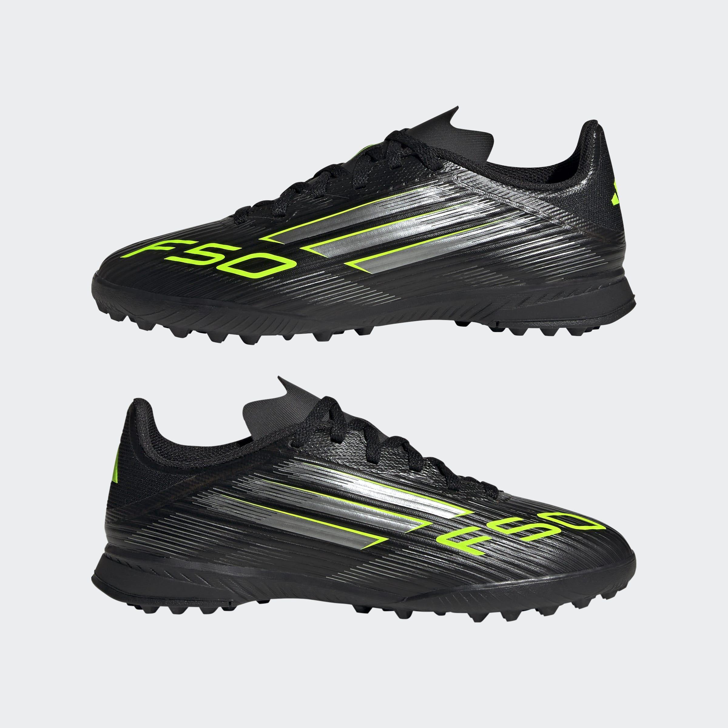 Kids Unisex F50 League Turf Boots, Black, A701_ONE, large image number 9