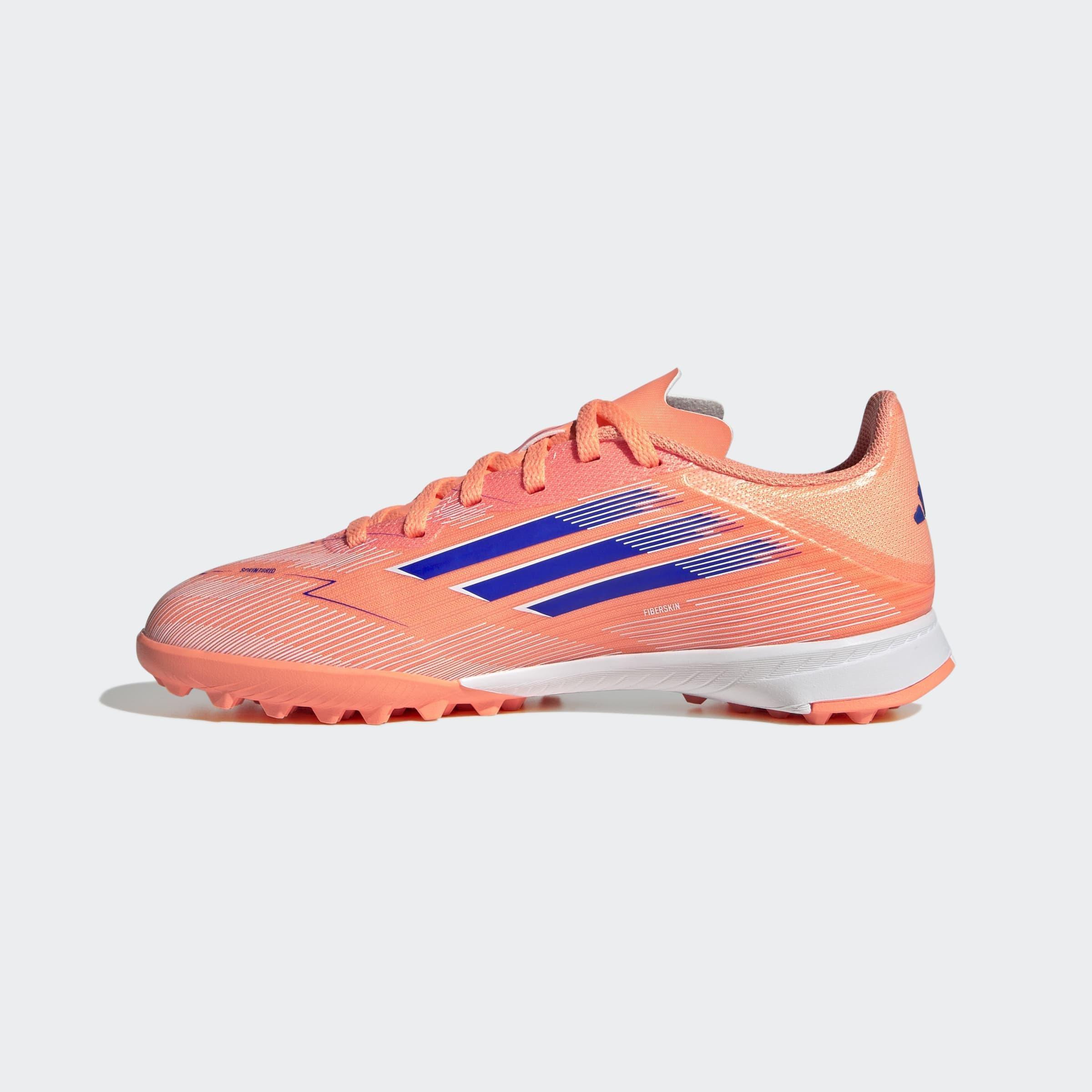 Kids Unisex F50 League Turf Boots, Orange, A701_ONE, large image number 7