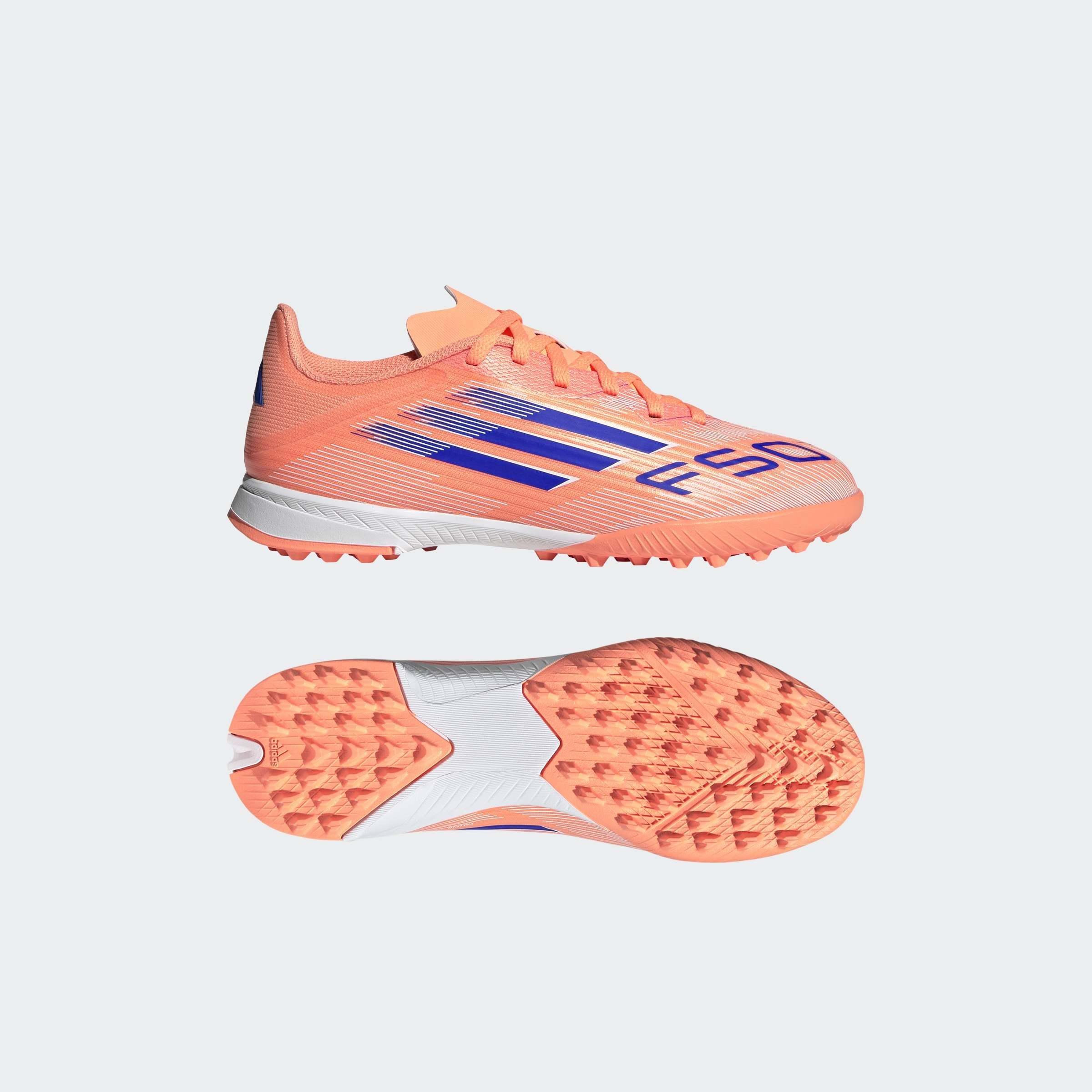 Kids Unisex F50 League Turf Boots, Orange, A701_ONE, large image number 8