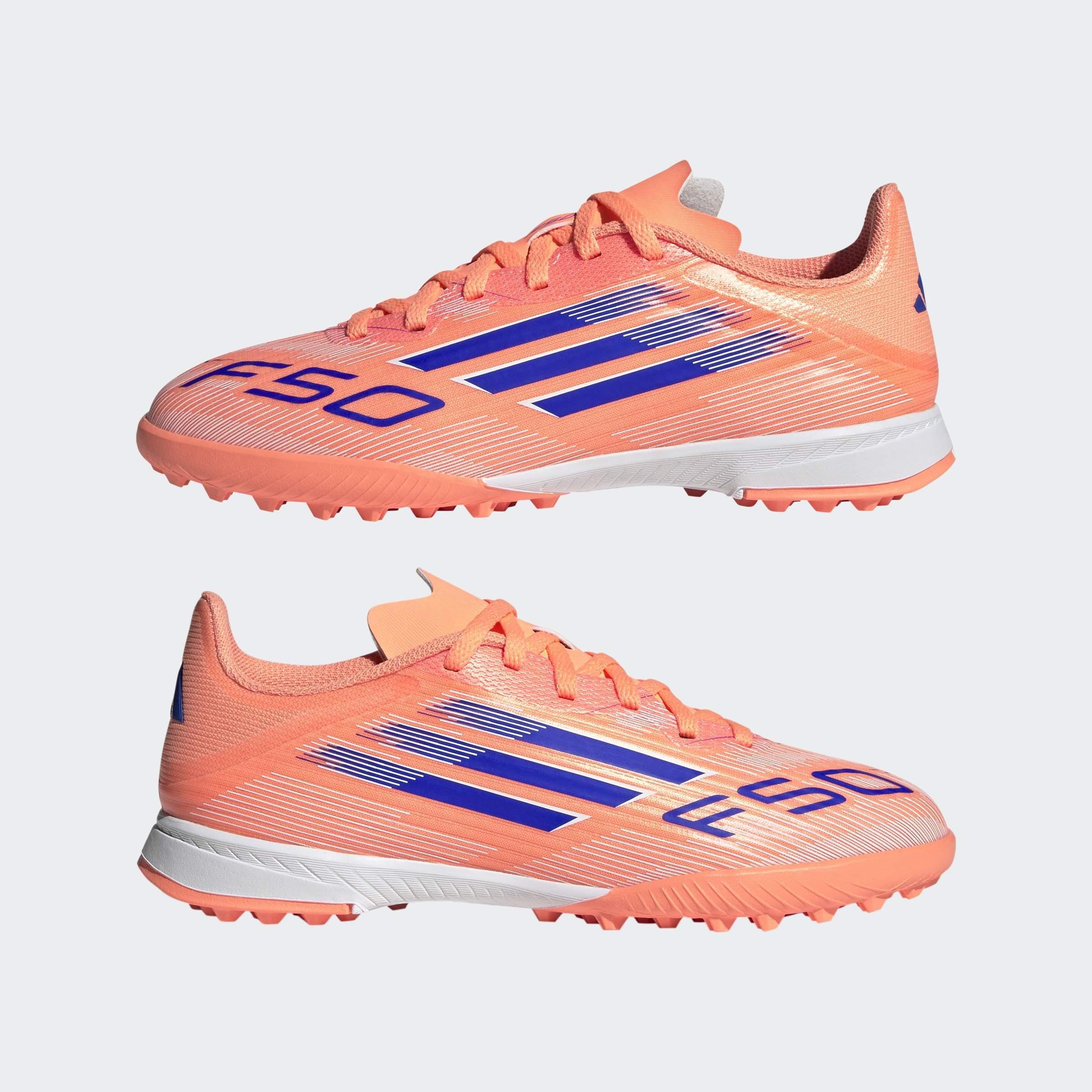 Kids Unisex F50 League Turf Boots, Orange, A701_ONE, large image number 9