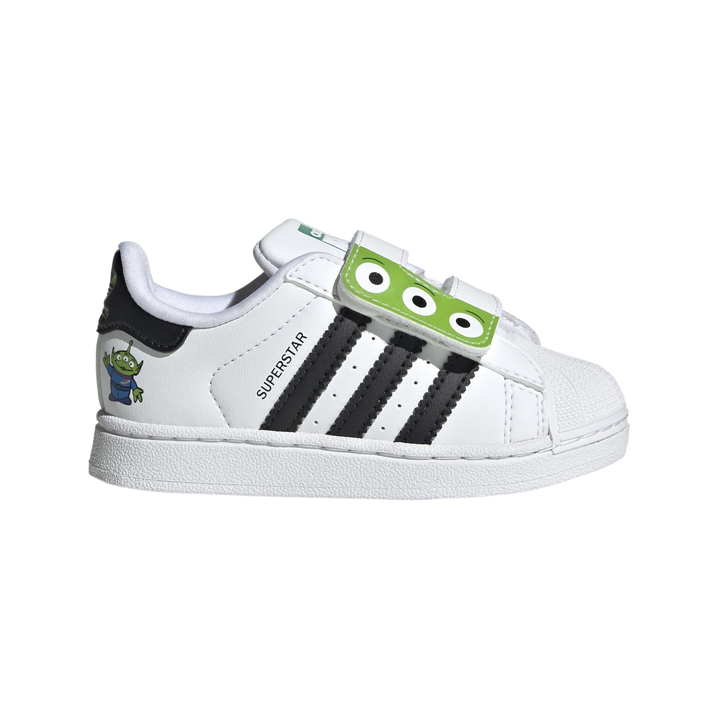 Unisex ADIDAS DISNEY PIXAR SUPERSTAR II COMFORT CLOSURE AR SHOES, White, A701_ONE, large image number 0