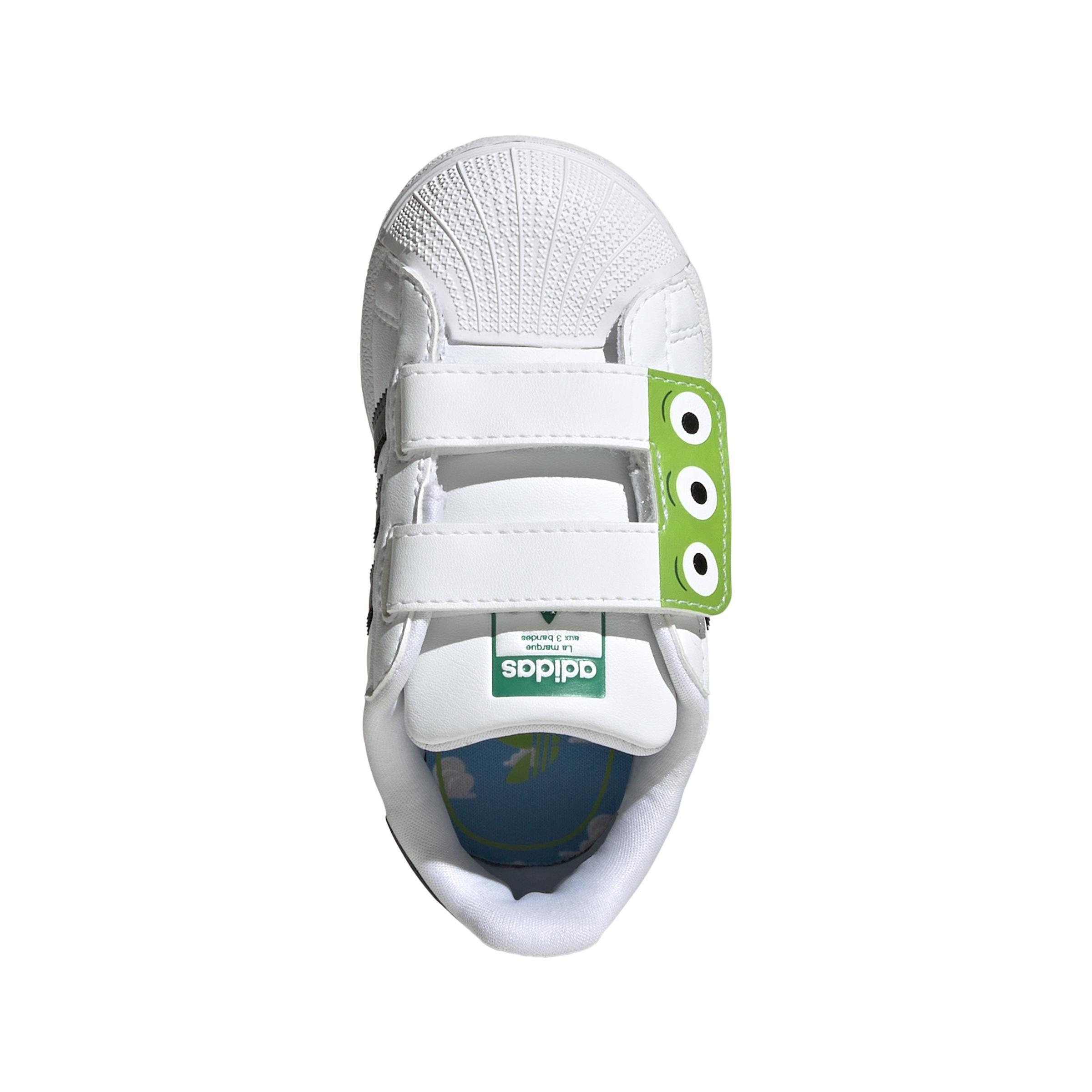Unisex ADIDAS DISNEY PIXAR SUPERSTAR II COMFORT CLOSURE AR SHOES, White, A701_ONE, large image number 1