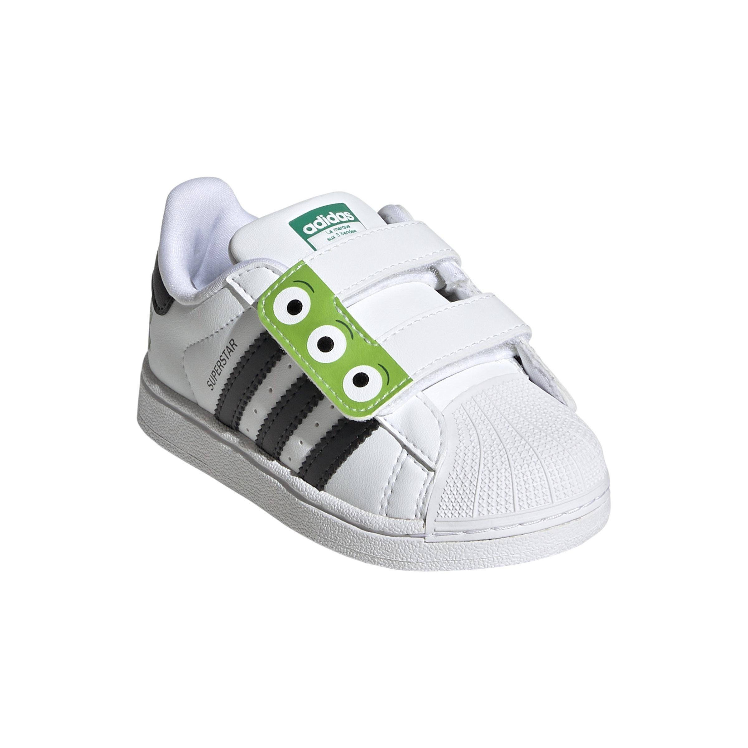 Unisex ADIDAS DISNEY PIXAR SUPERSTAR II COMFORT CLOSURE AR SHOES, White, A701_ONE, large image number 2