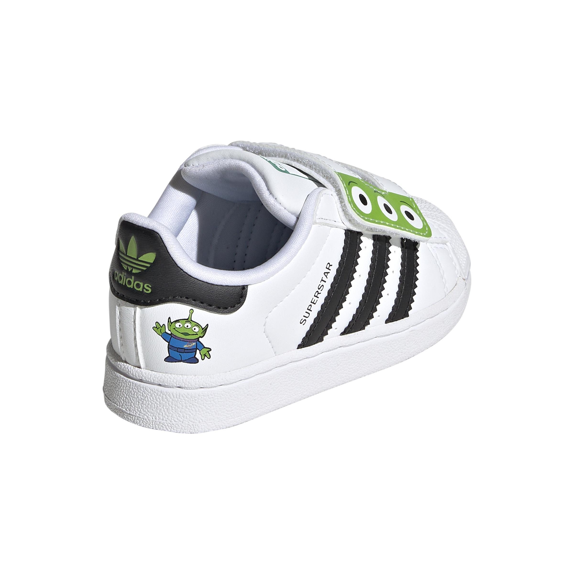 Unisex ADIDAS DISNEY PIXAR SUPERSTAR II COMFORT CLOSURE AR SHOES, White, A701_ONE, large image number 3
