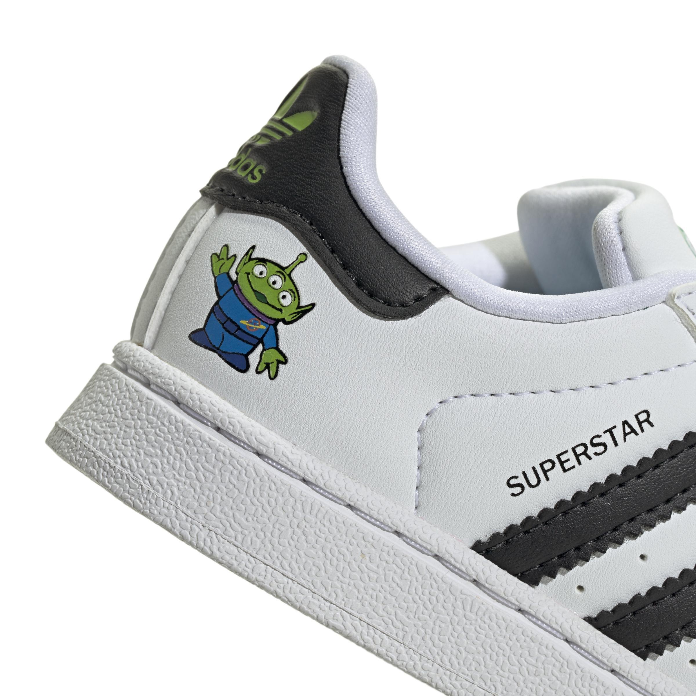 Unisex ADIDAS DISNEY PIXAR SUPERSTAR II COMFORT CLOSURE AR SHOES, White, A701_ONE, large image number 4