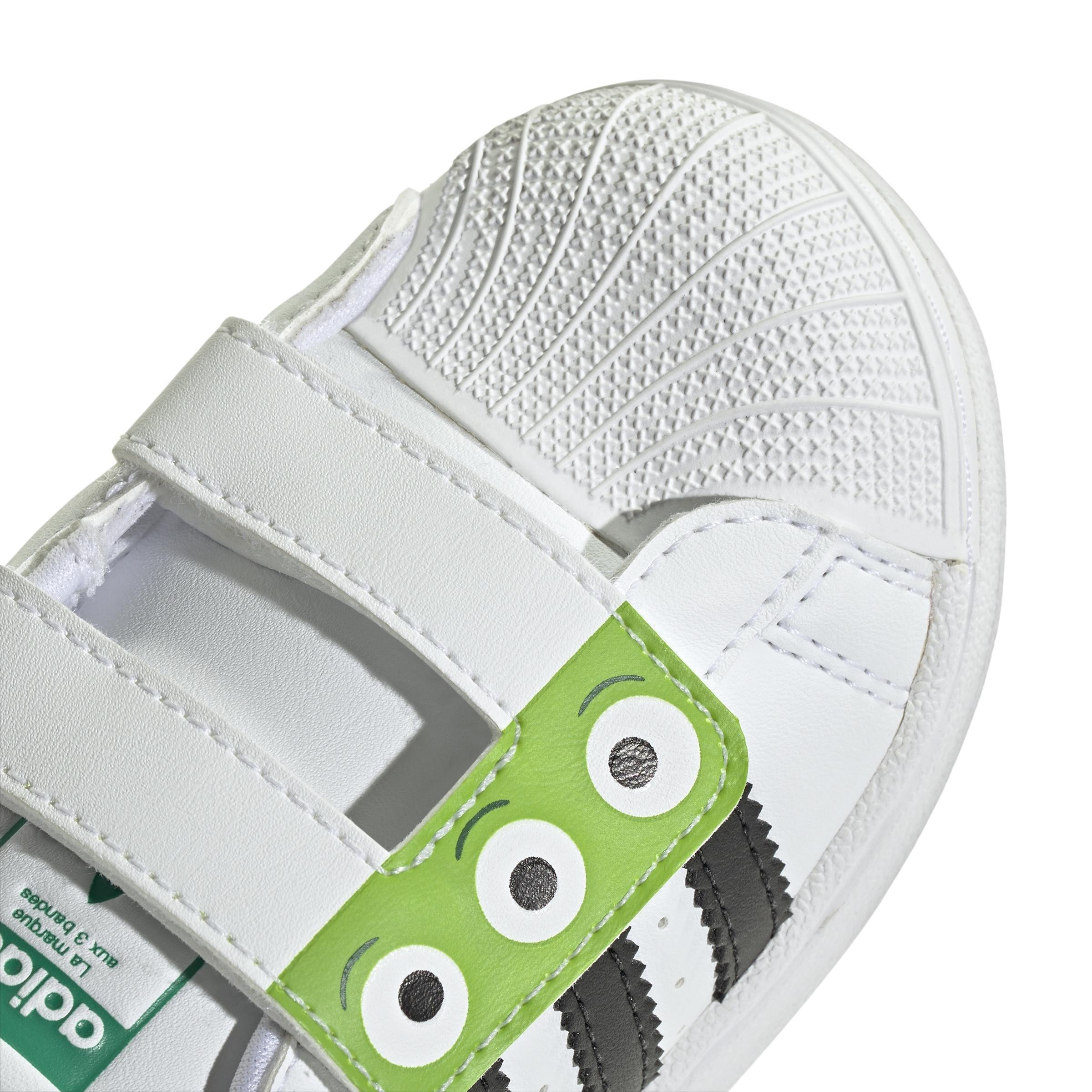 Unisex ADIDAS DISNEY PIXAR SUPERSTAR II COMFORT CLOSURE AR SHOES, White, A701_ONE, large image number 5