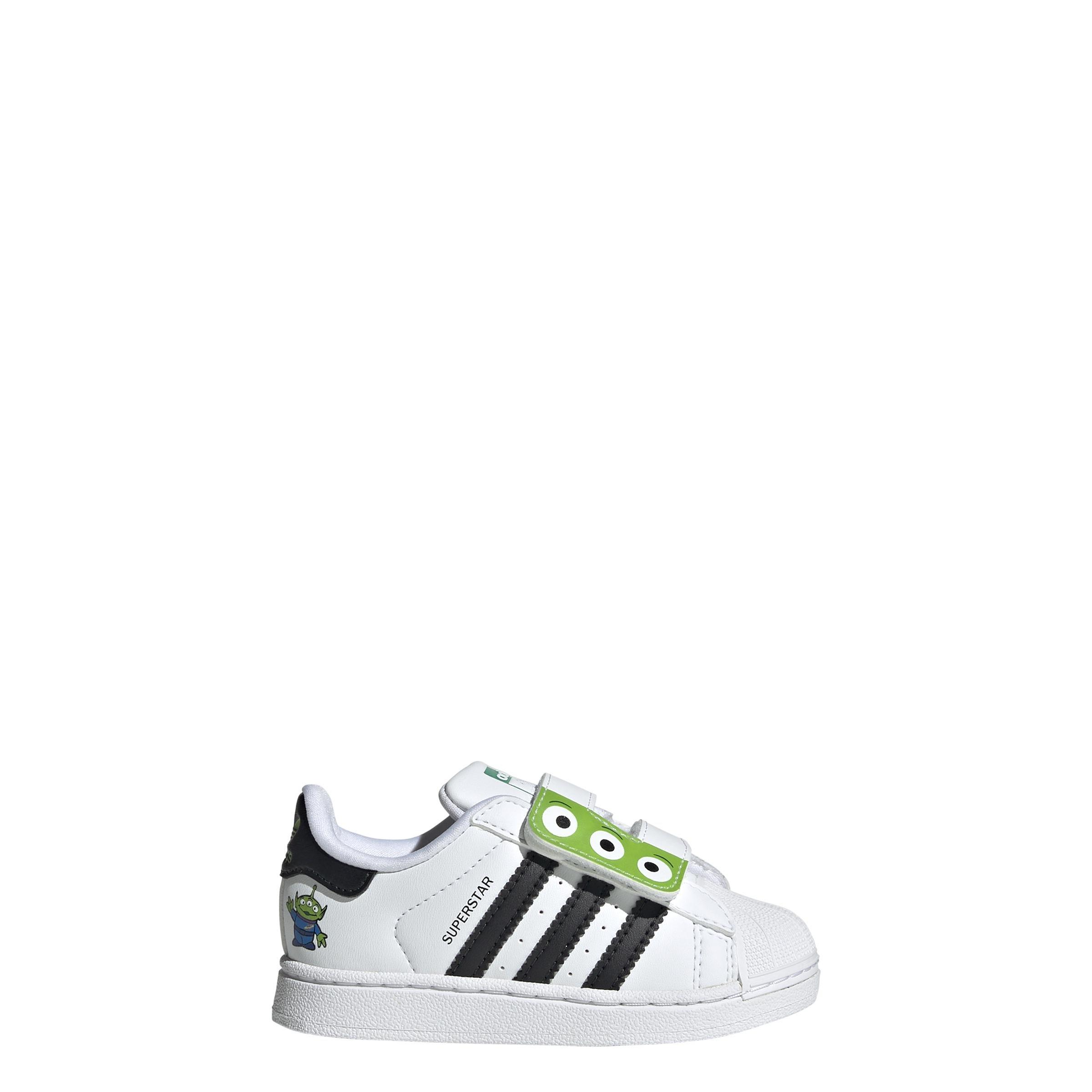 Unisex ADIDAS DISNEY PIXAR SUPERSTAR II COMFORT CLOSURE AR SHOES, White, A701_ONE, large image number 7