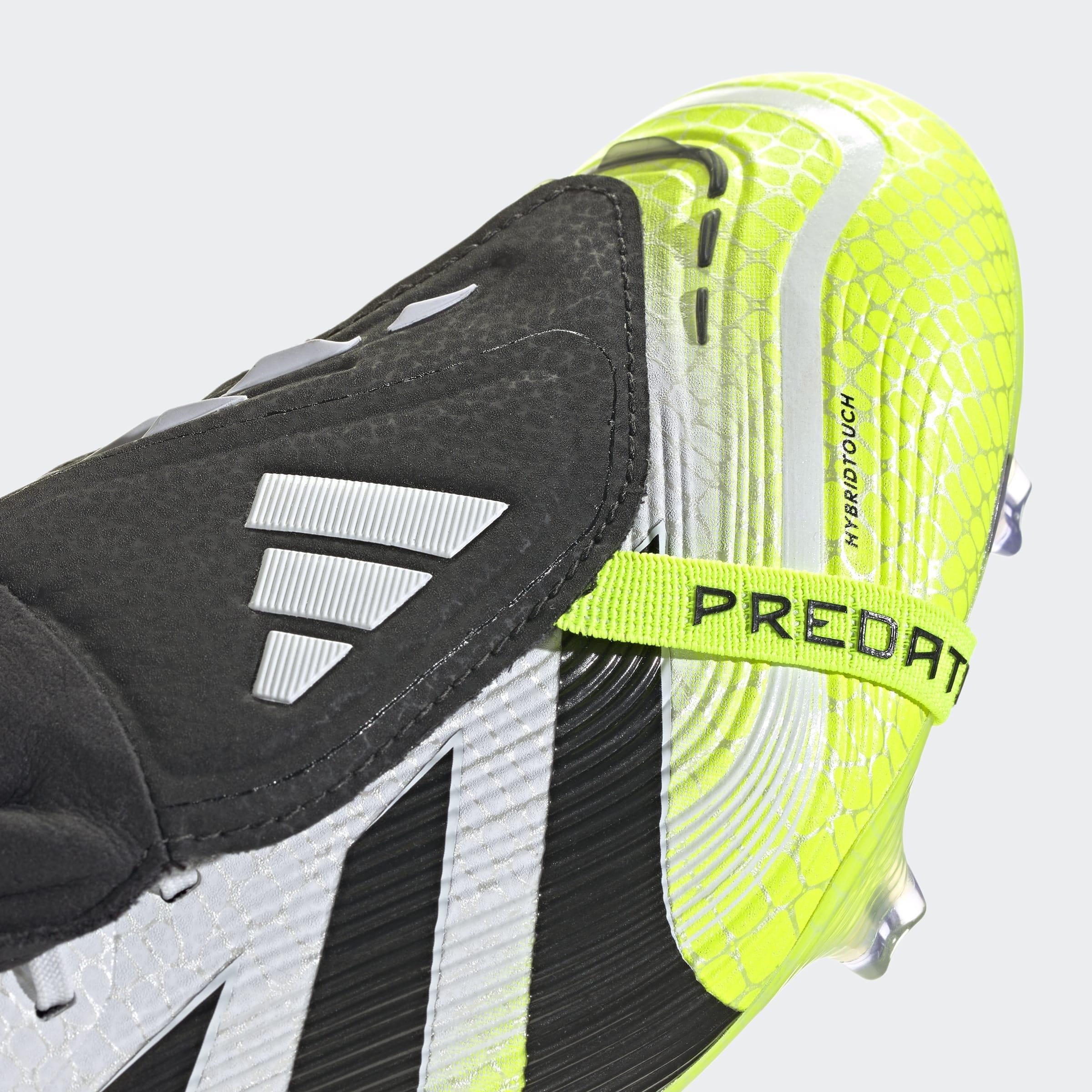 Unisex Predator Elite Fold-Over Tongue Firm Ground Boots, White, A701_ONE, large image number 4
