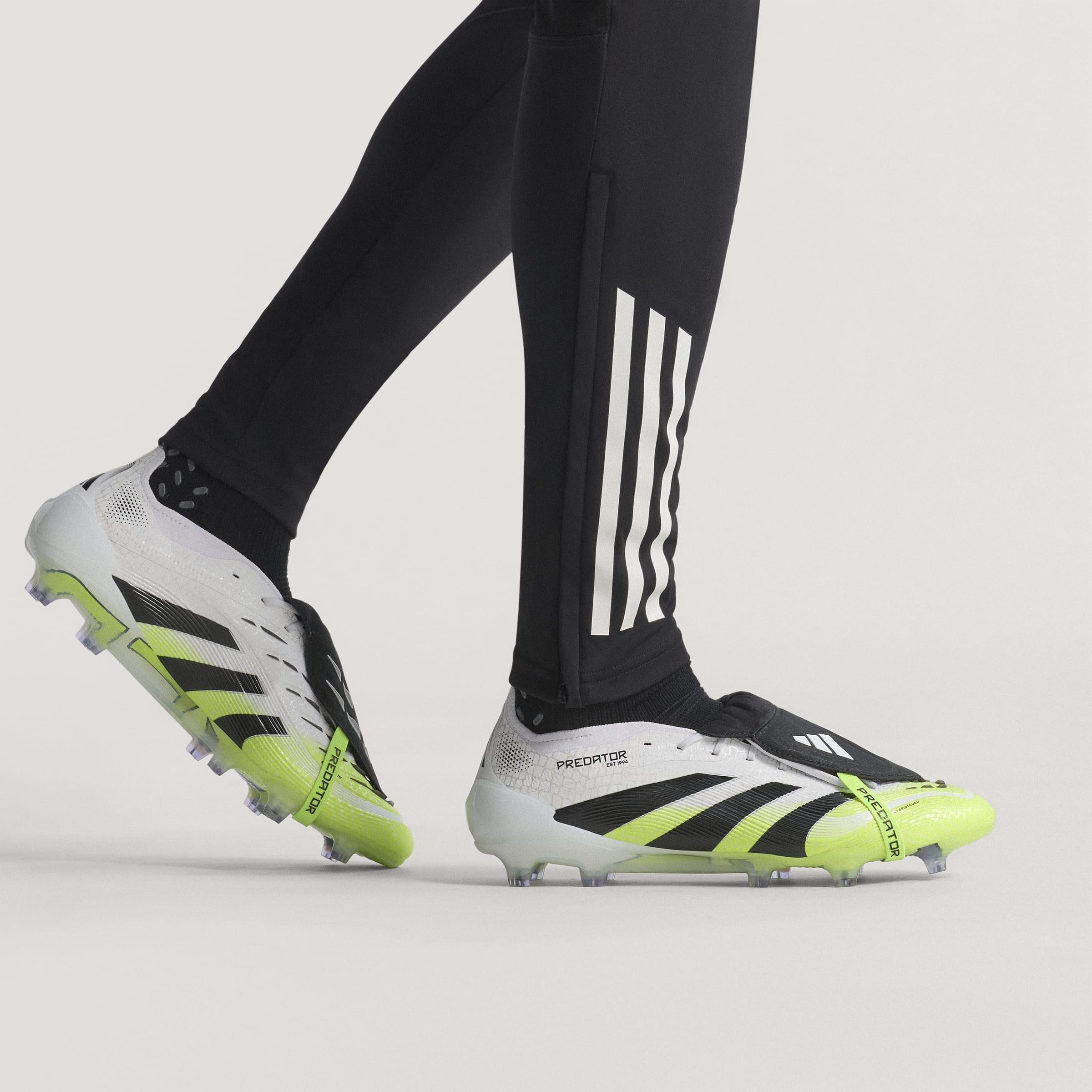 Unisex Predator Elite Fold-Over Tongue Firm Ground Boots, White, A701_ONE, large image number 6