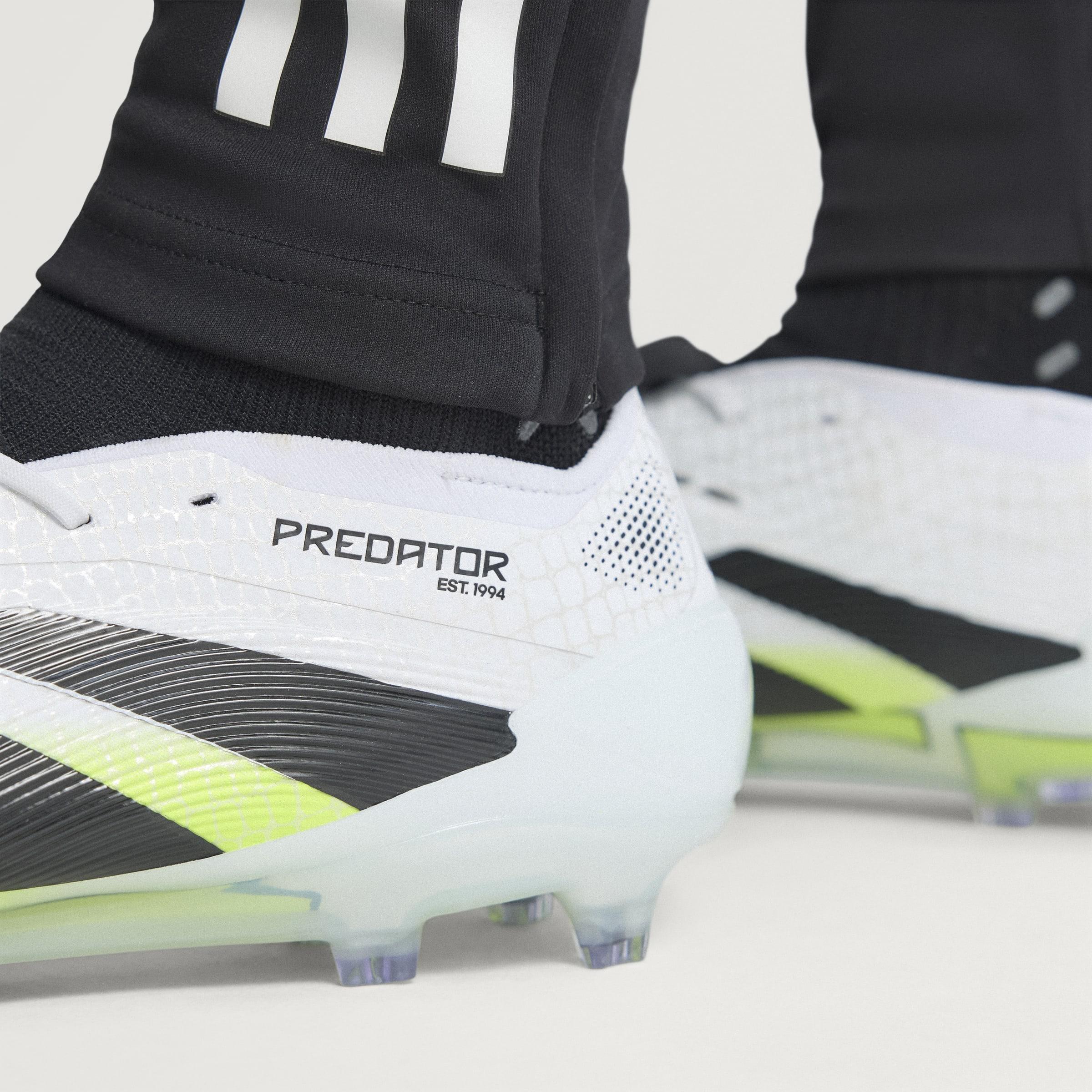 Unisex Predator Elite Fold-Over Tongue Firm Ground Boots, White, A701_ONE, large image number 10