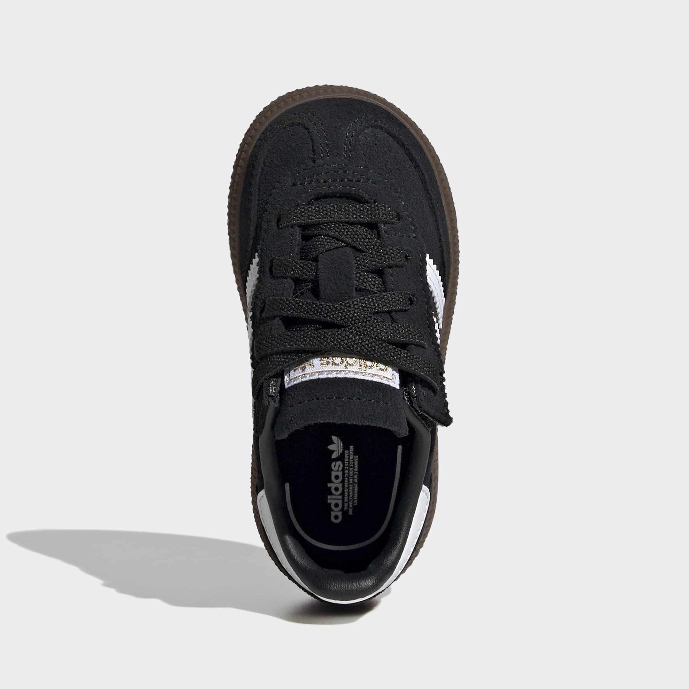 Kids Unisex Handball Spezial Comfort Closure Elastic Lace Shoes, Black