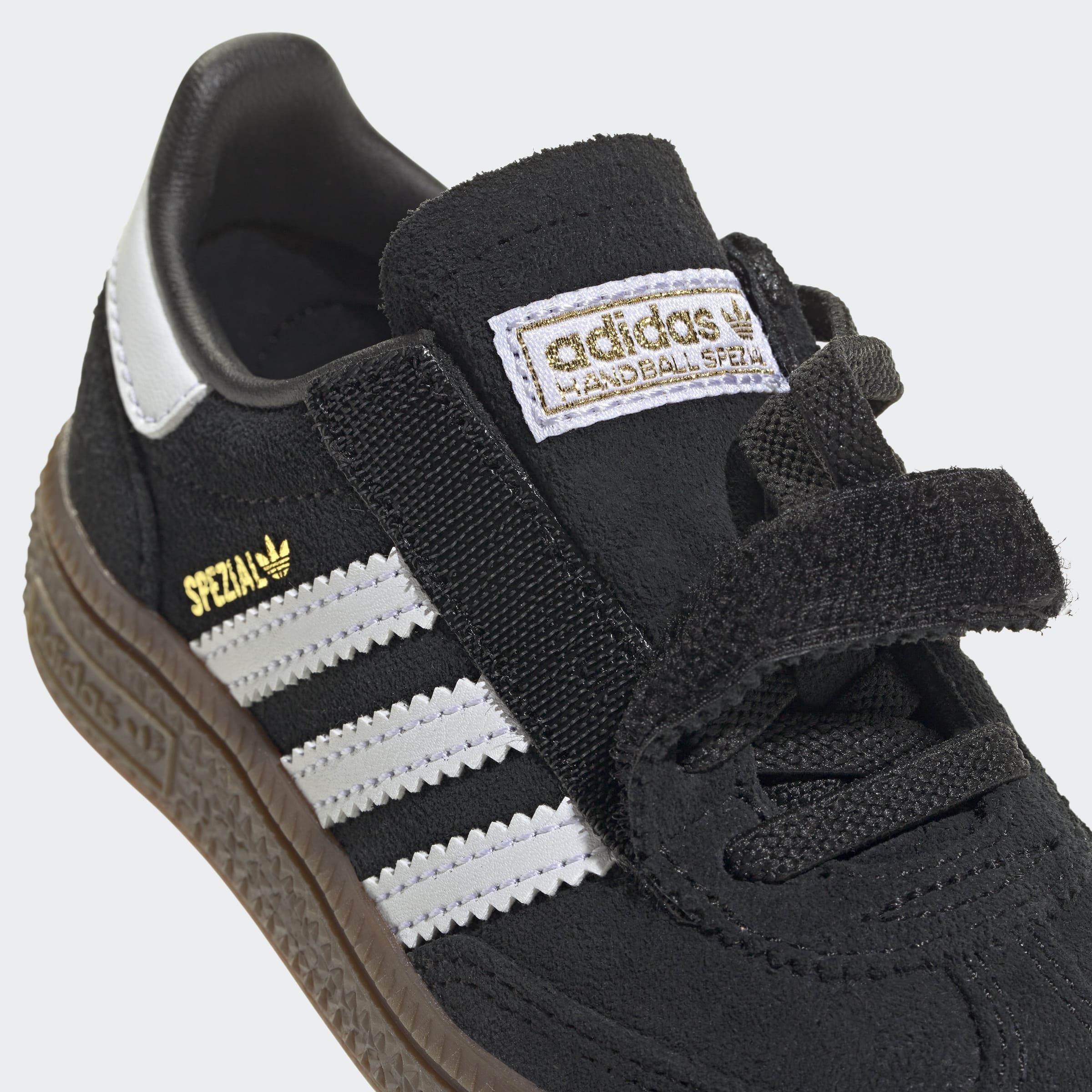 Kids Unisex Handball Spezial Comfort Closure Elastic Lace Shoes, Black, A701_ONE, large image number 7