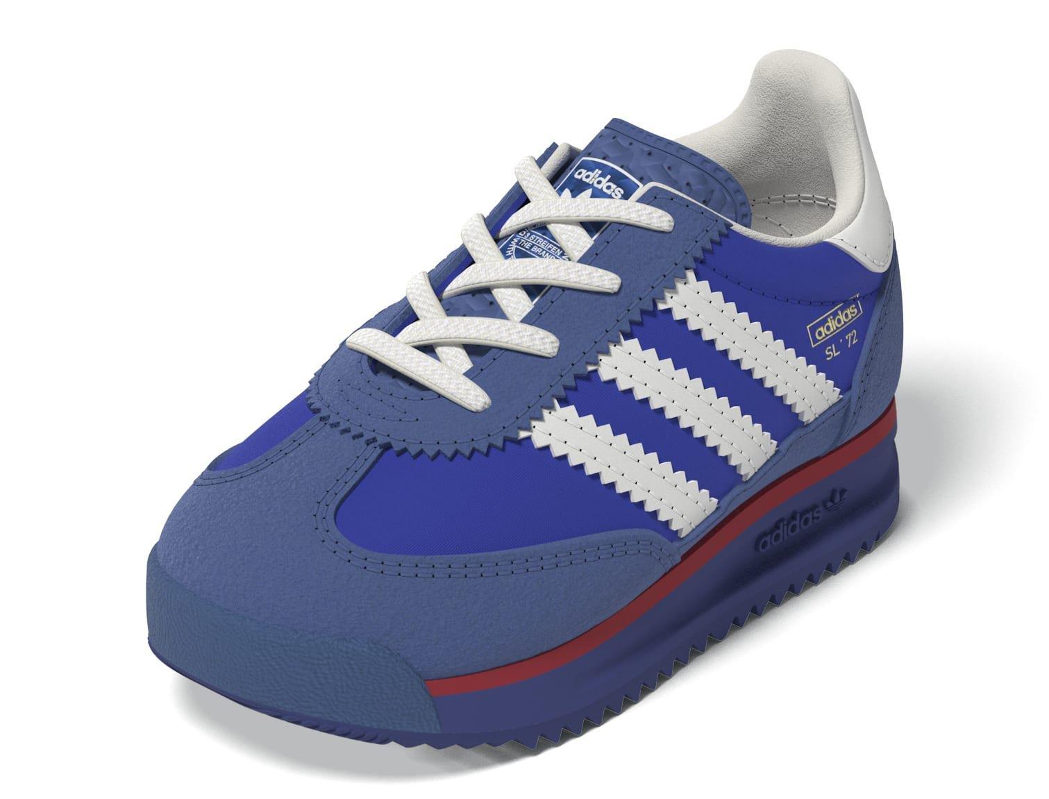 Kids Unisex SL 72 RS Elastic Laces Shoes, Blue, A701_ONE, large image number 12