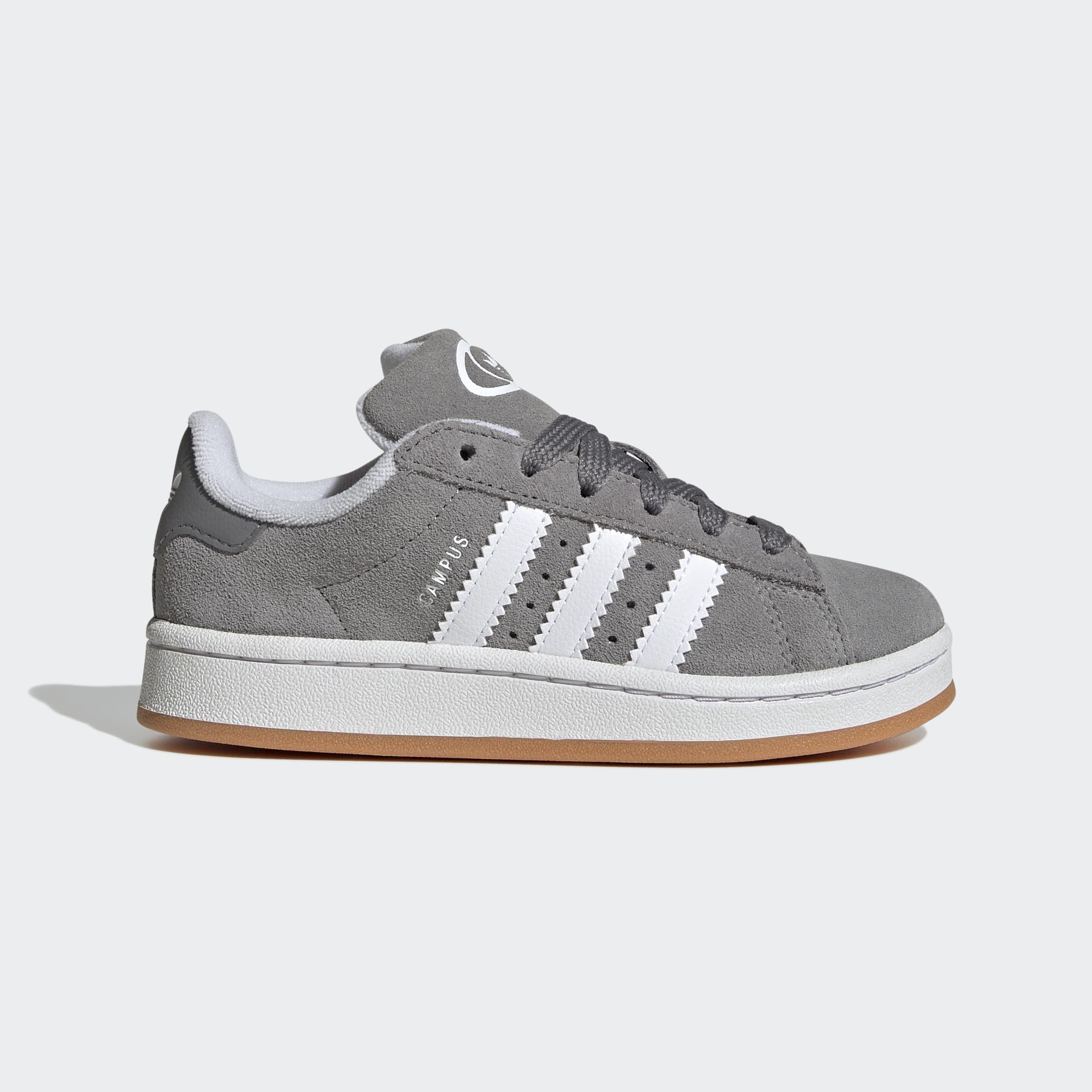 Kids Unisex Campus 00s Elastic Lace Shoes, Grey