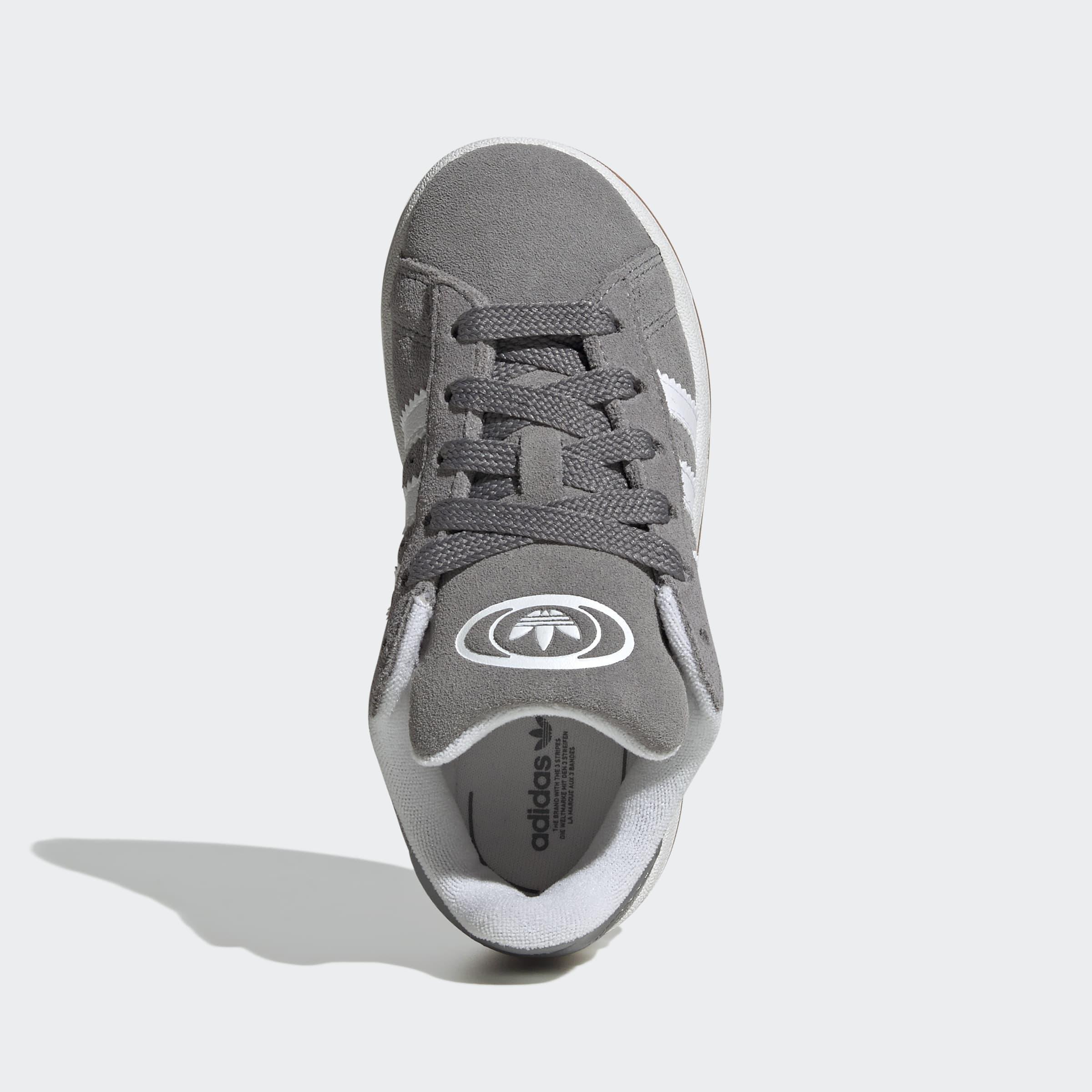 Kids Unisex Campus 00s Elastic Lace Shoes, Grey