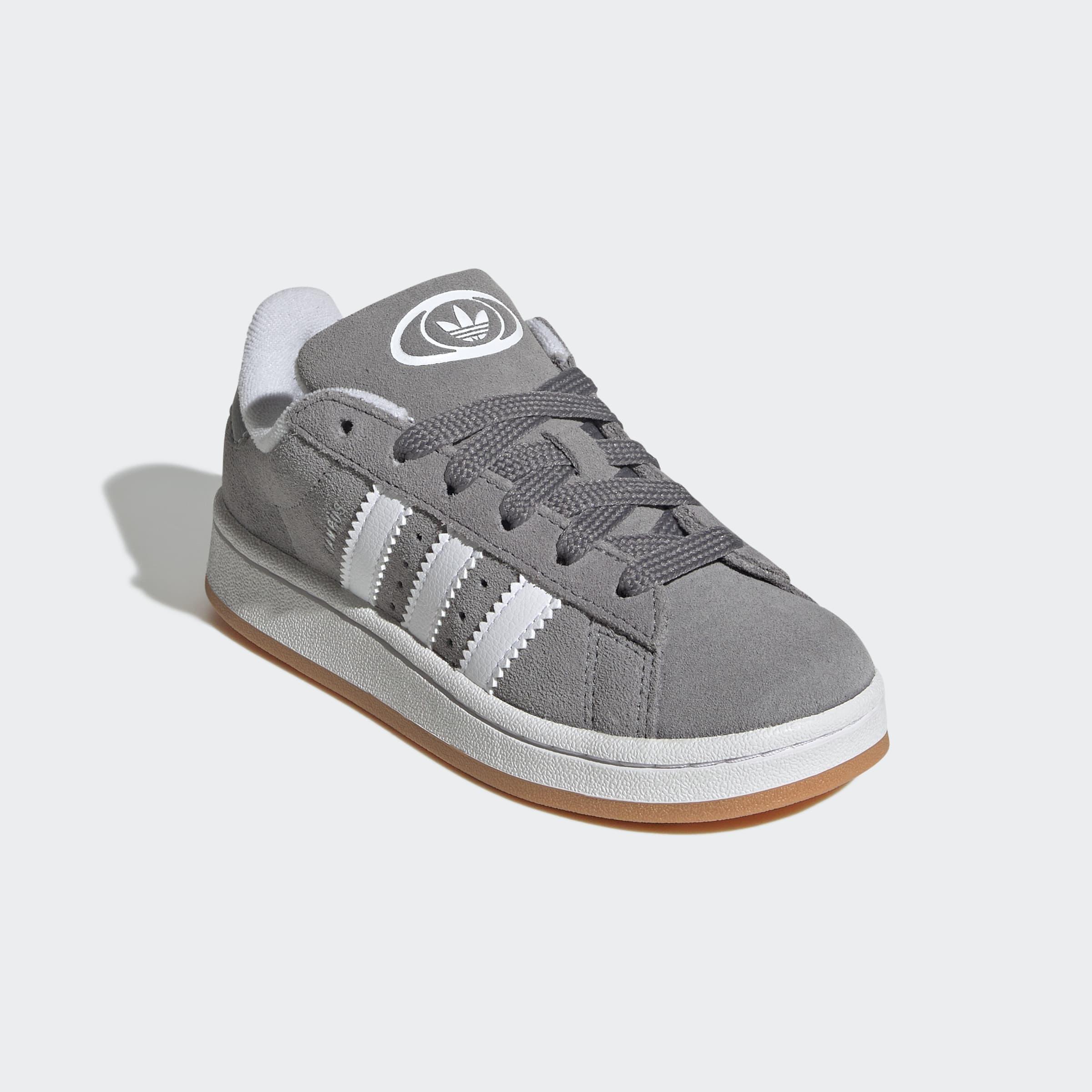 Kids Unisex Campus 00s Elastic Lace Shoes, Grey, A701_ONE, large image number 2