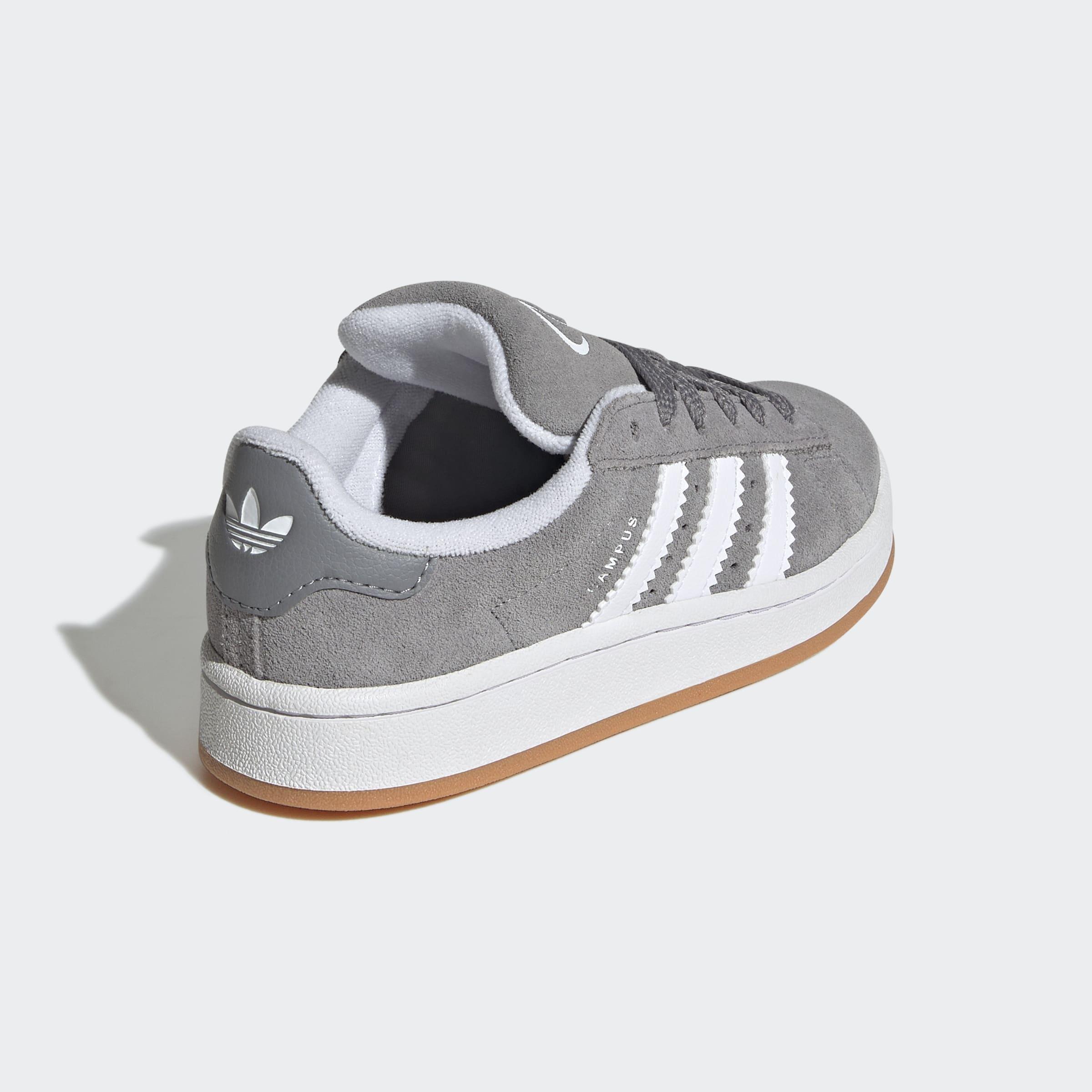 Kids Unisex Campus 00s Elastic Lace Shoes, Grey, A701_ONE, large image number 3