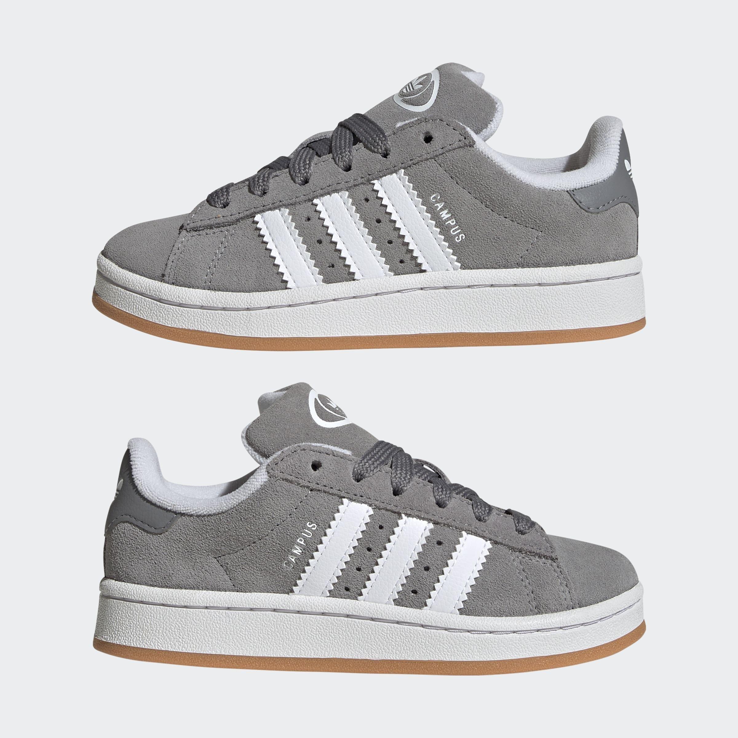Kids Unisex Campus 00s Elastic Lace Shoes, Grey, A701_ONE, large image number 8
