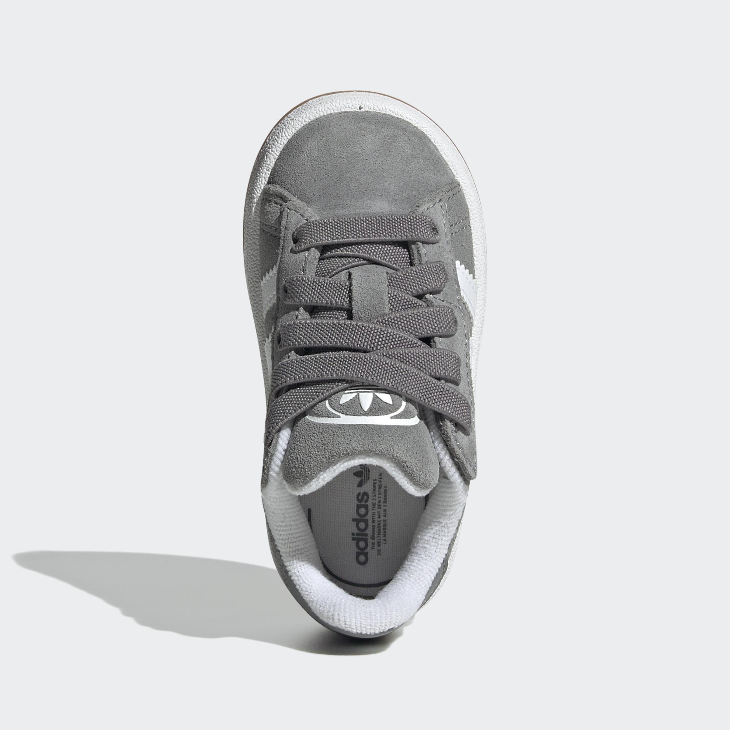 Kids Unisex Campus 00s Comfort Closure Elastic Lace Shoes, Grey, A701_ONE, large image number 1