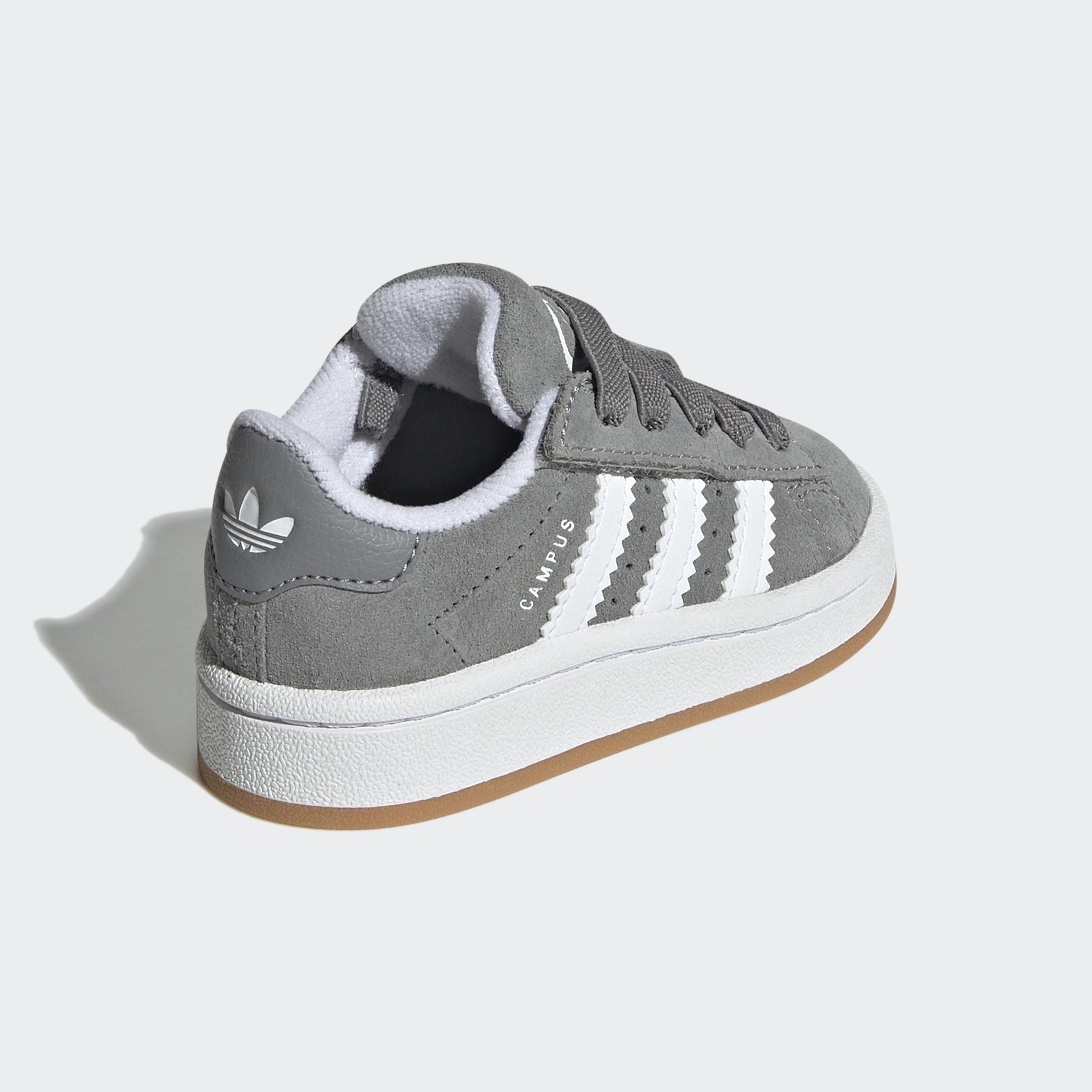 Kids Unisex Campus 00s Comfort Closure Elastic Lace Shoes, Grey, A701_ONE, large image number 3