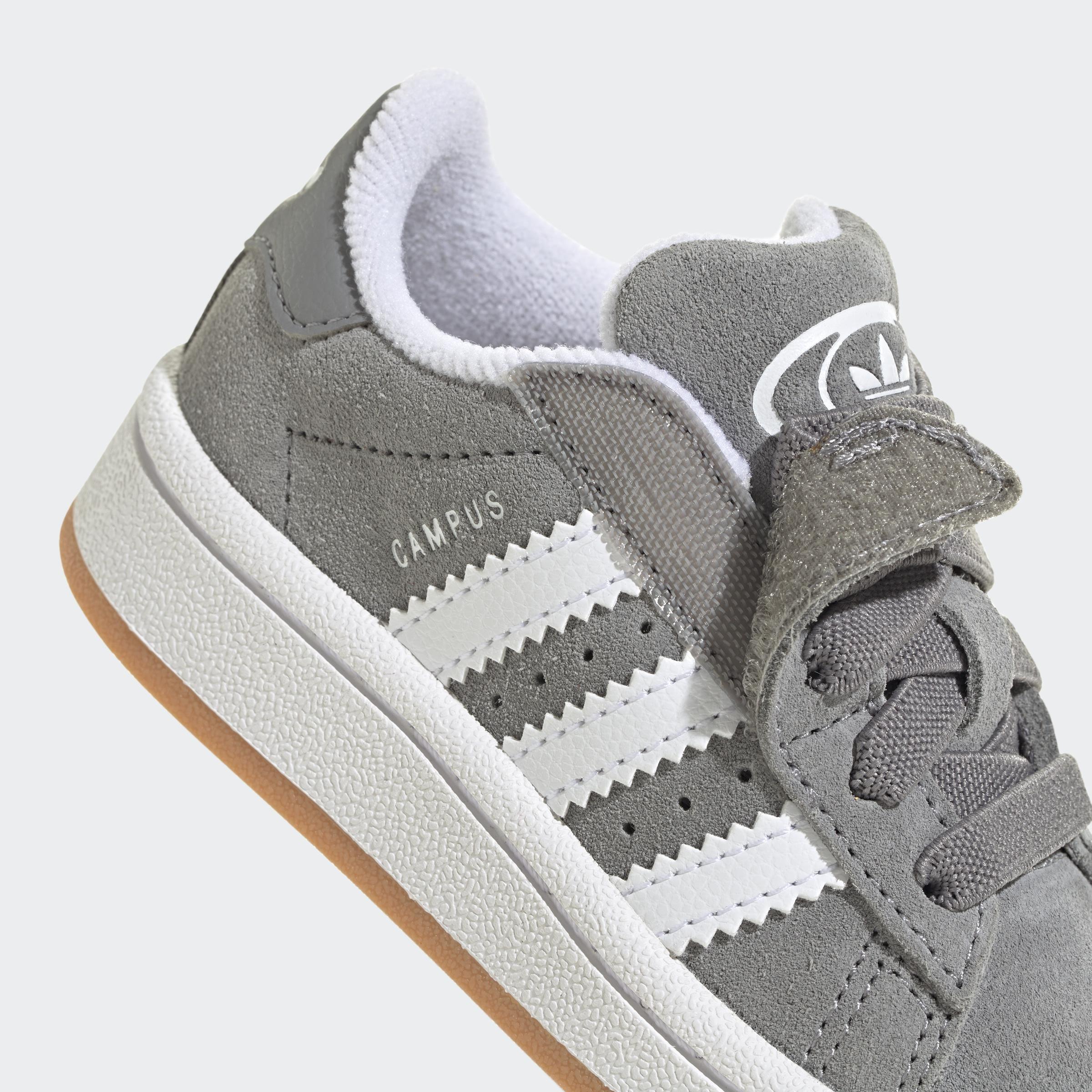 Kids Unisex Campus 00s Comfort Closure Elastic Lace Shoes, Grey, A701_ONE, large image number 5