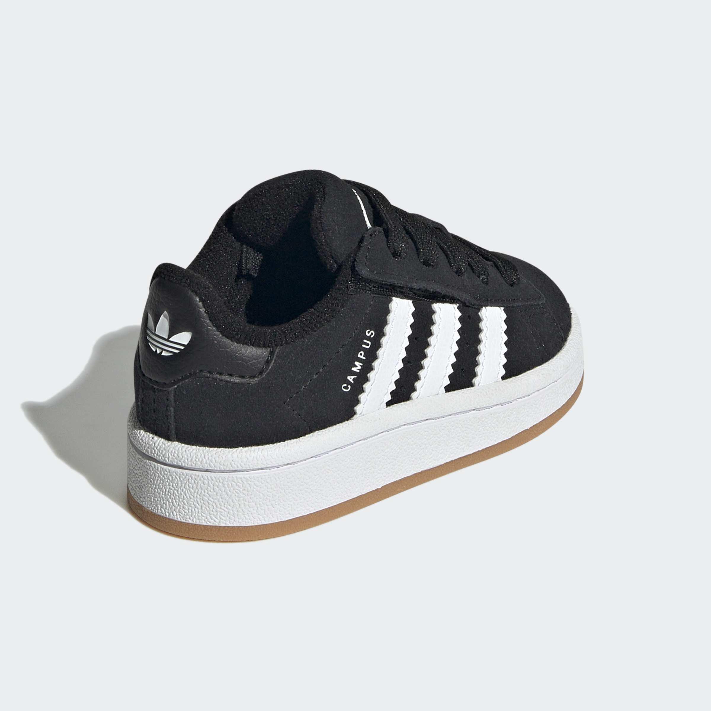 Unisex Kids Campus 00s Comfort Closure Elastic Lace Shoes, Black, A701_ONE, large image number 7