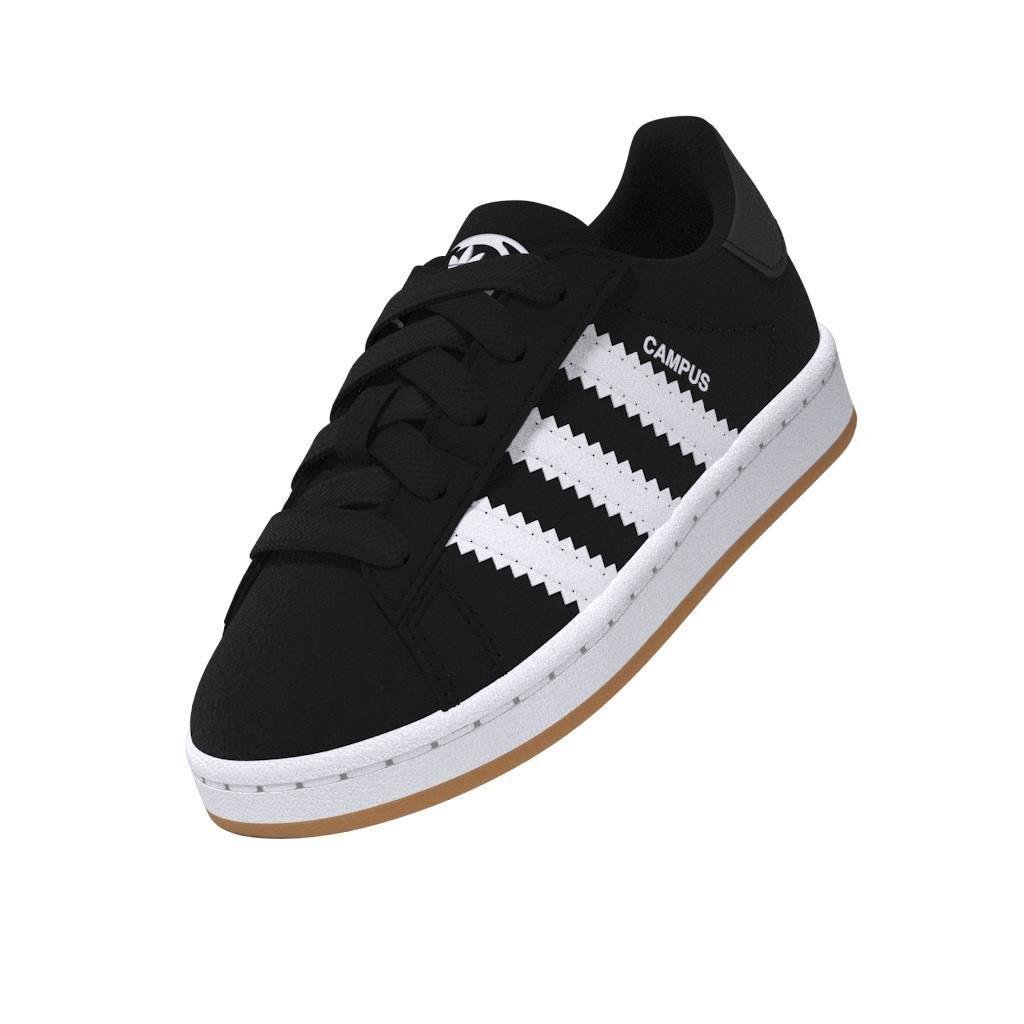 Unisex Kids Campus 00s Comfort Closure Elastic Lace Shoes, Black, A701_ONE, large image number 14