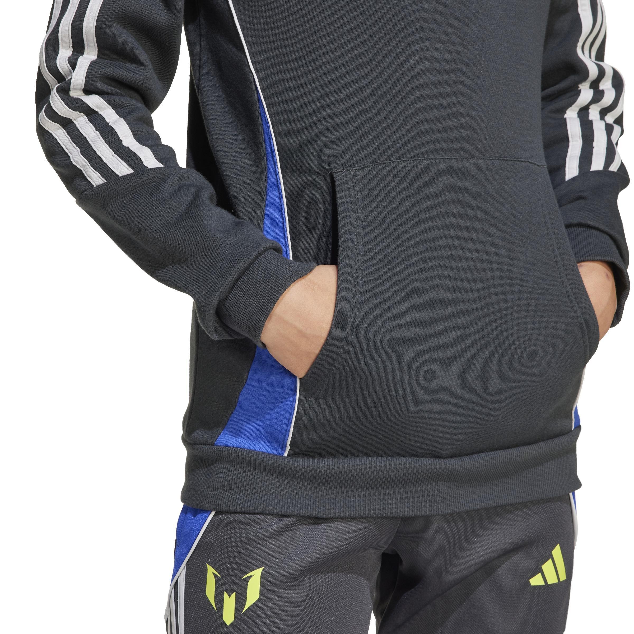 Unisex Kids Messi Hoodie, Grey, , large image number 4