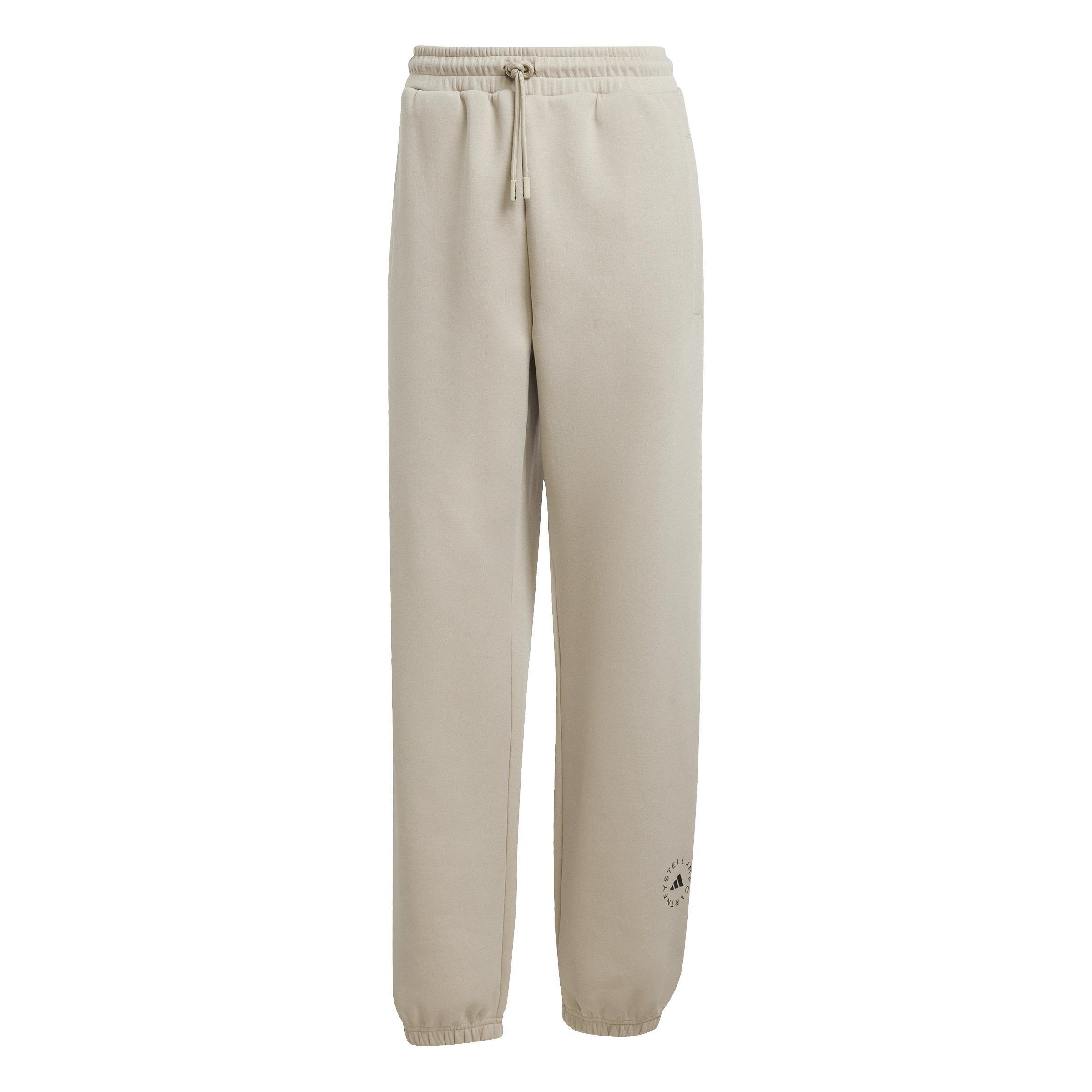 adidas by Stella McCartney Loose Sweat Tracksuit Bottoms, Beige, , large image number 0