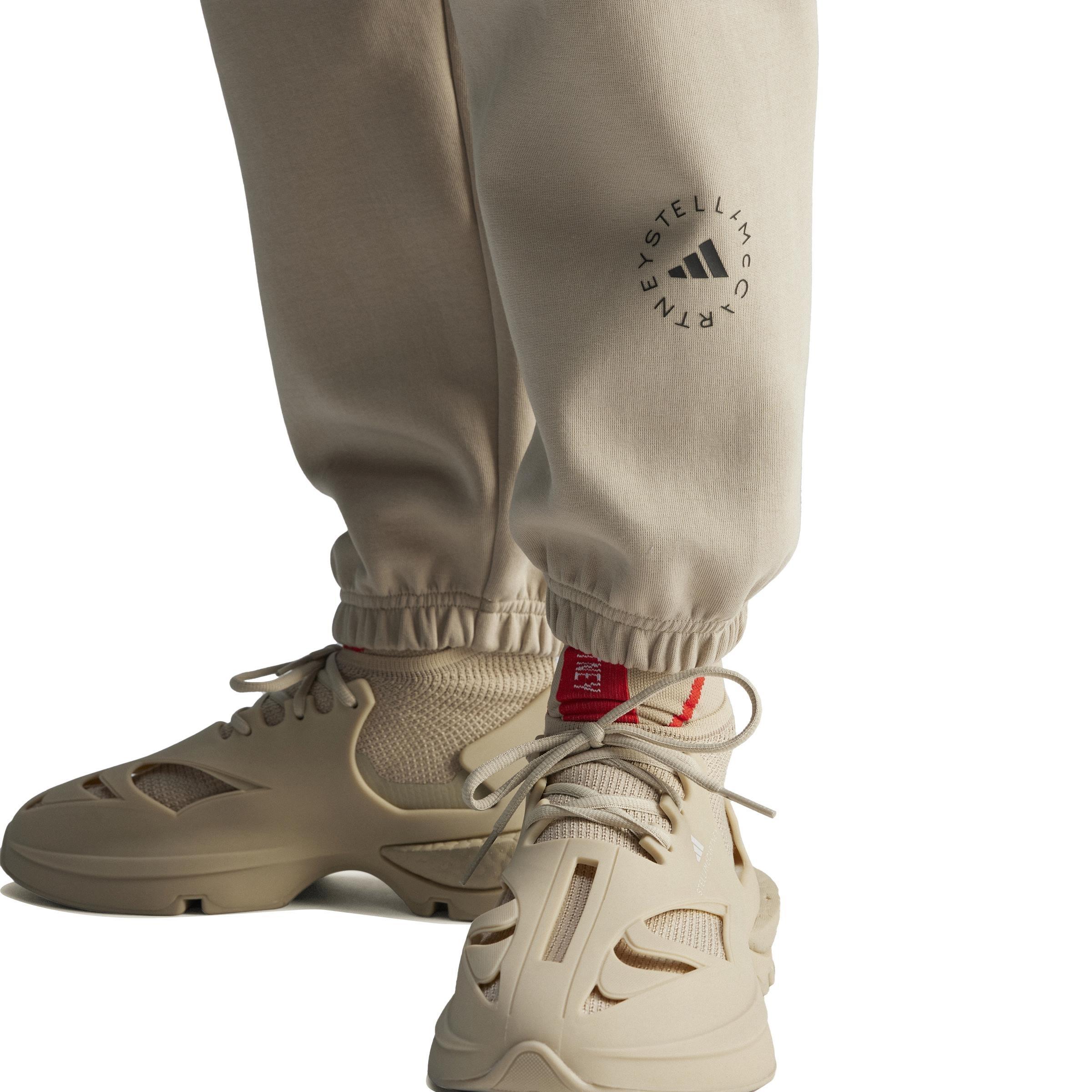 adidas by Stella McCartney Loose Sweat Tracksuit Bottoms, Beige, A701_ONE, large image number 3